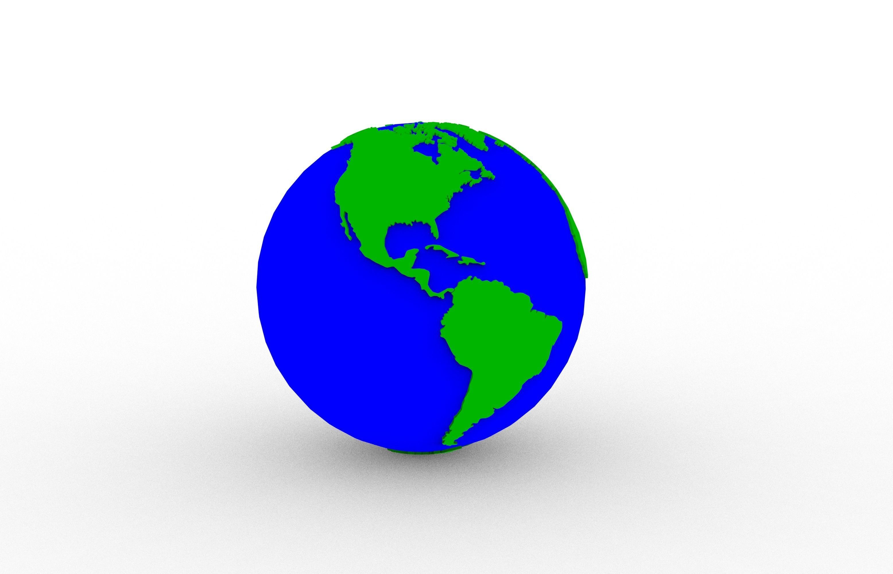 Earth globe 3D print model_32