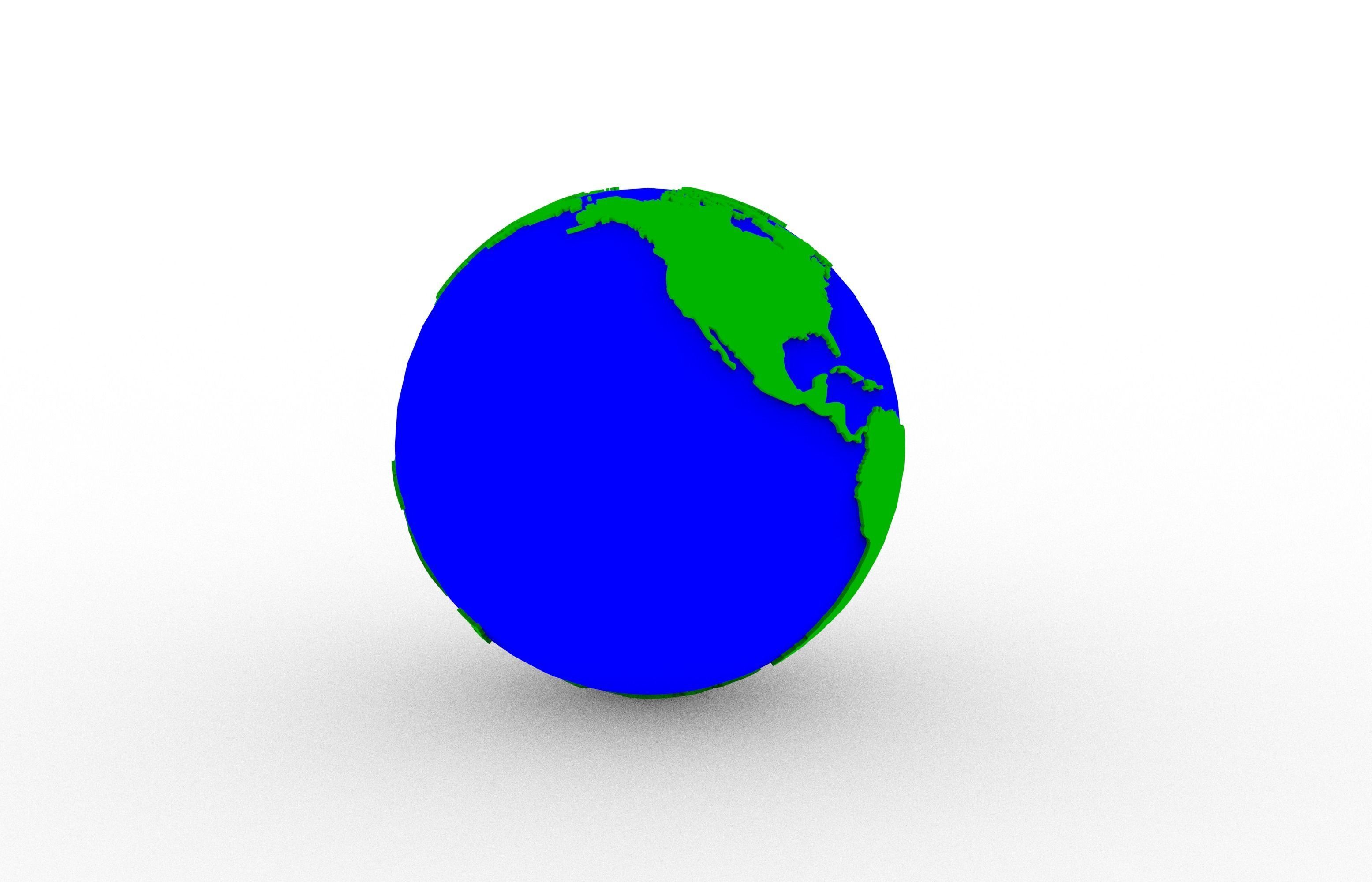 Earth globe 3D print model_30