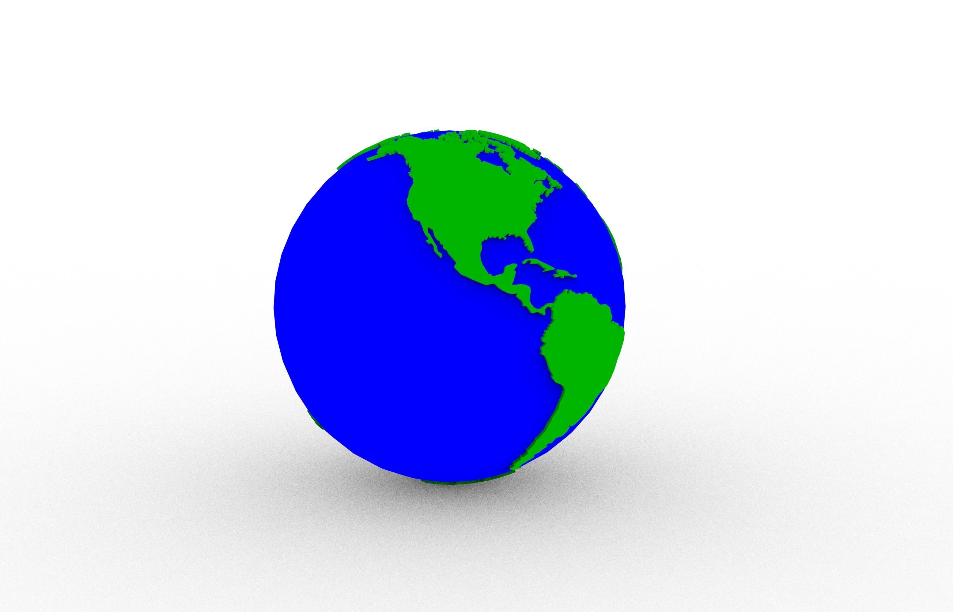 Earth globe 3D print model_31