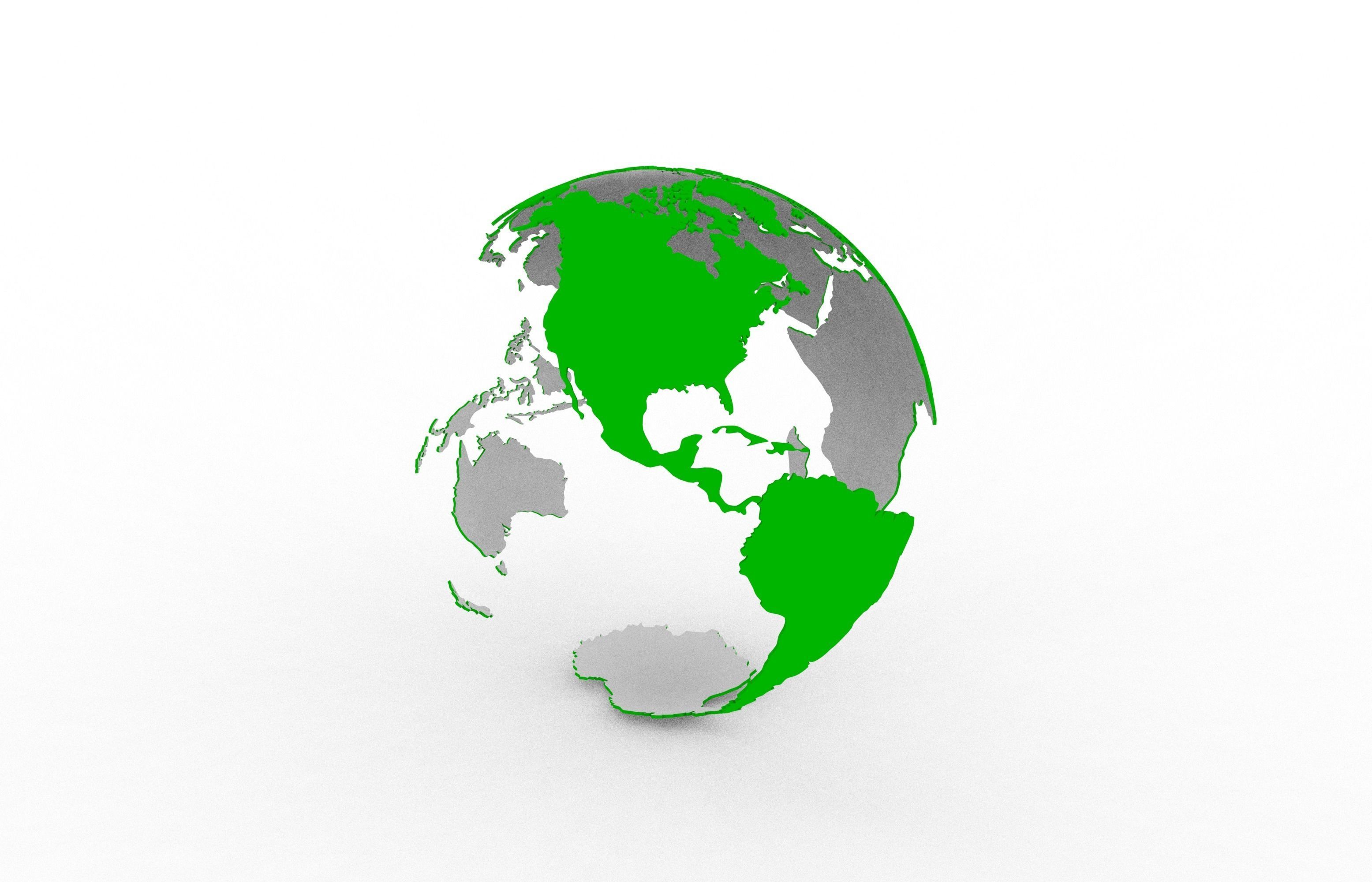 Earth globe 3D print model_15