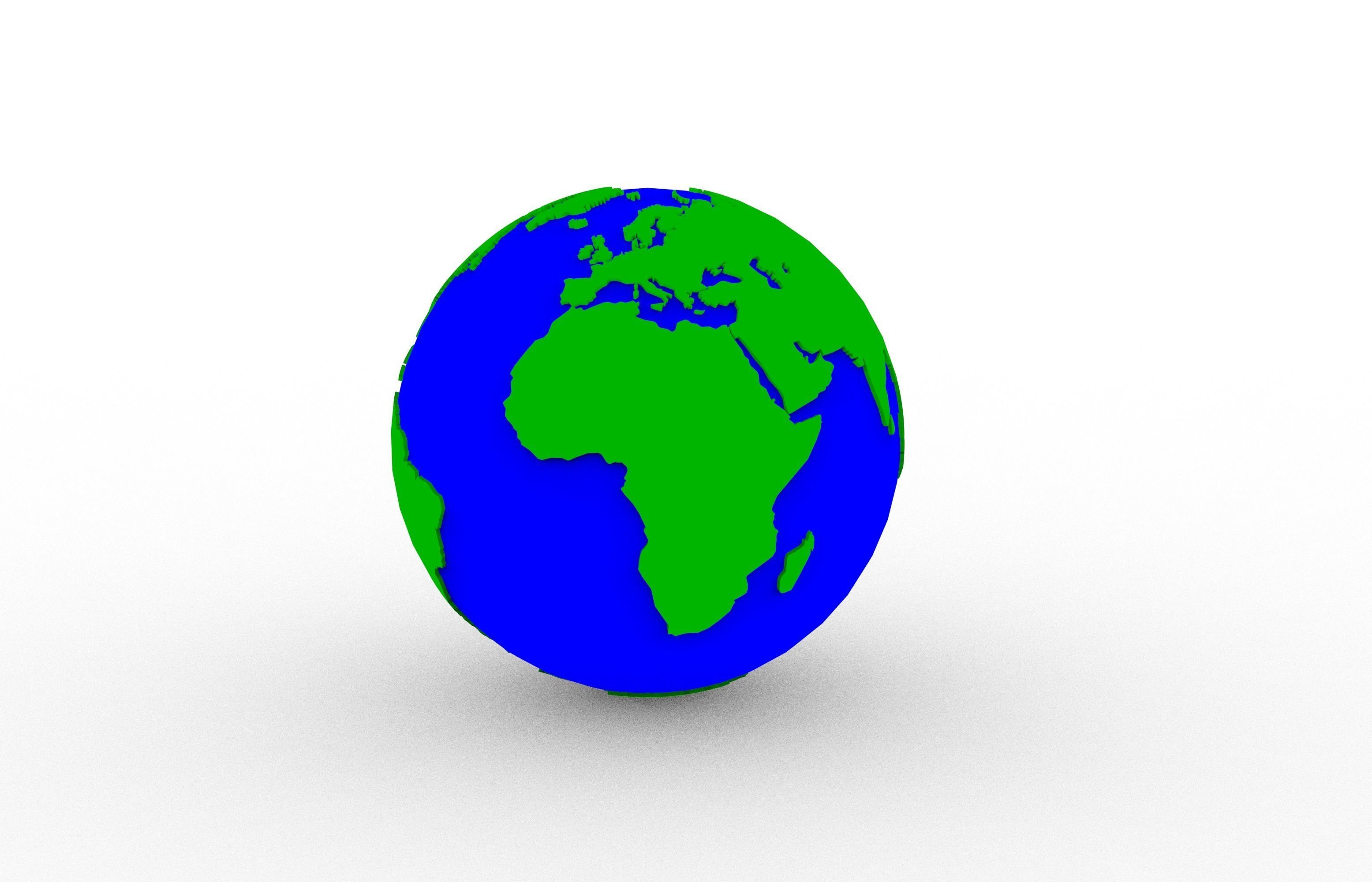 Earth globe 3D print model_20