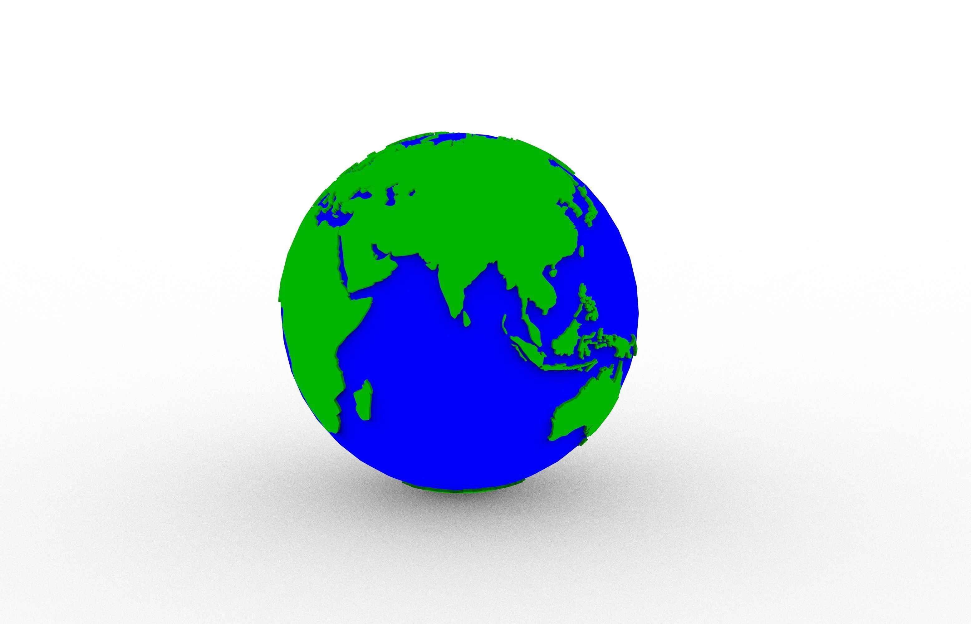 Earth globe 3D print model_23