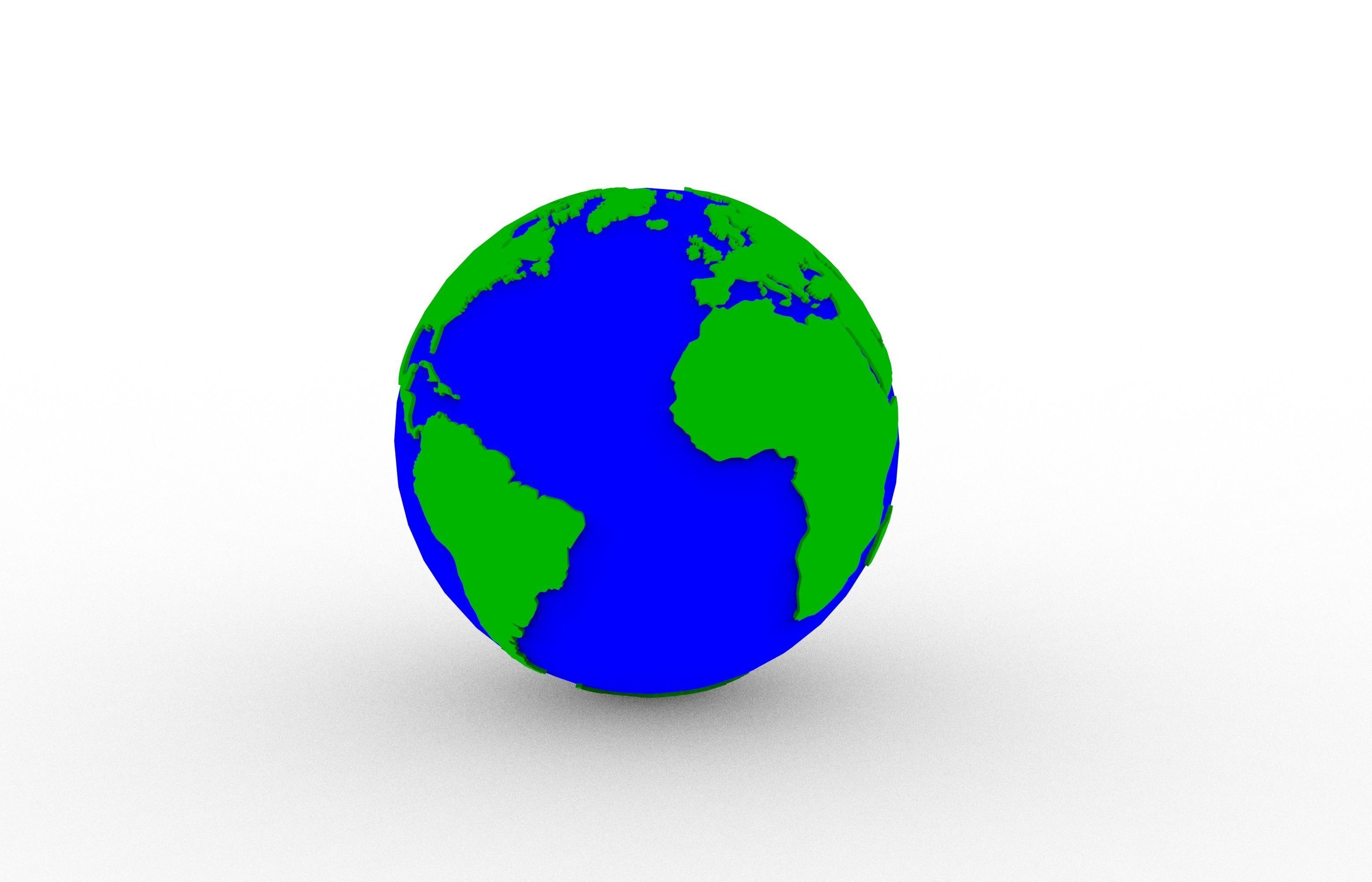 Earth globe 3D print model_35