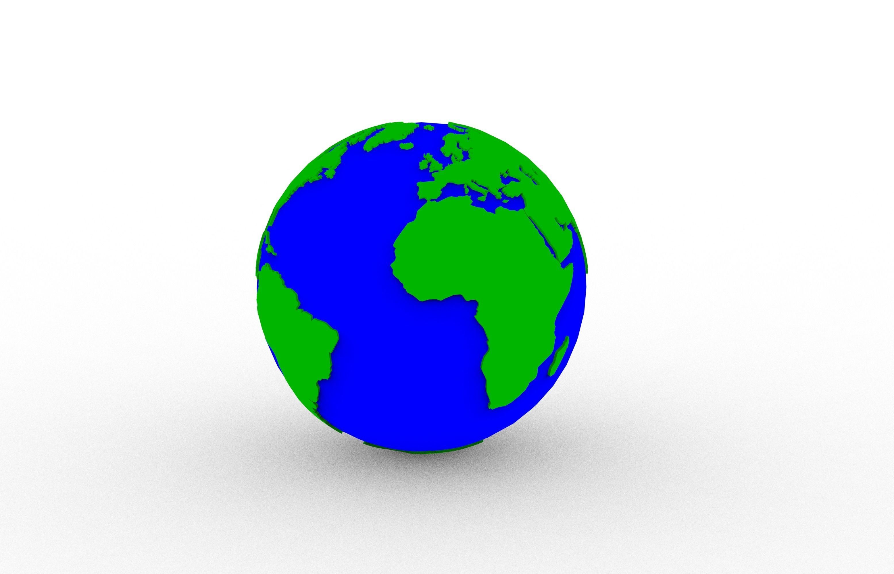 Earth globe 3D print model_19