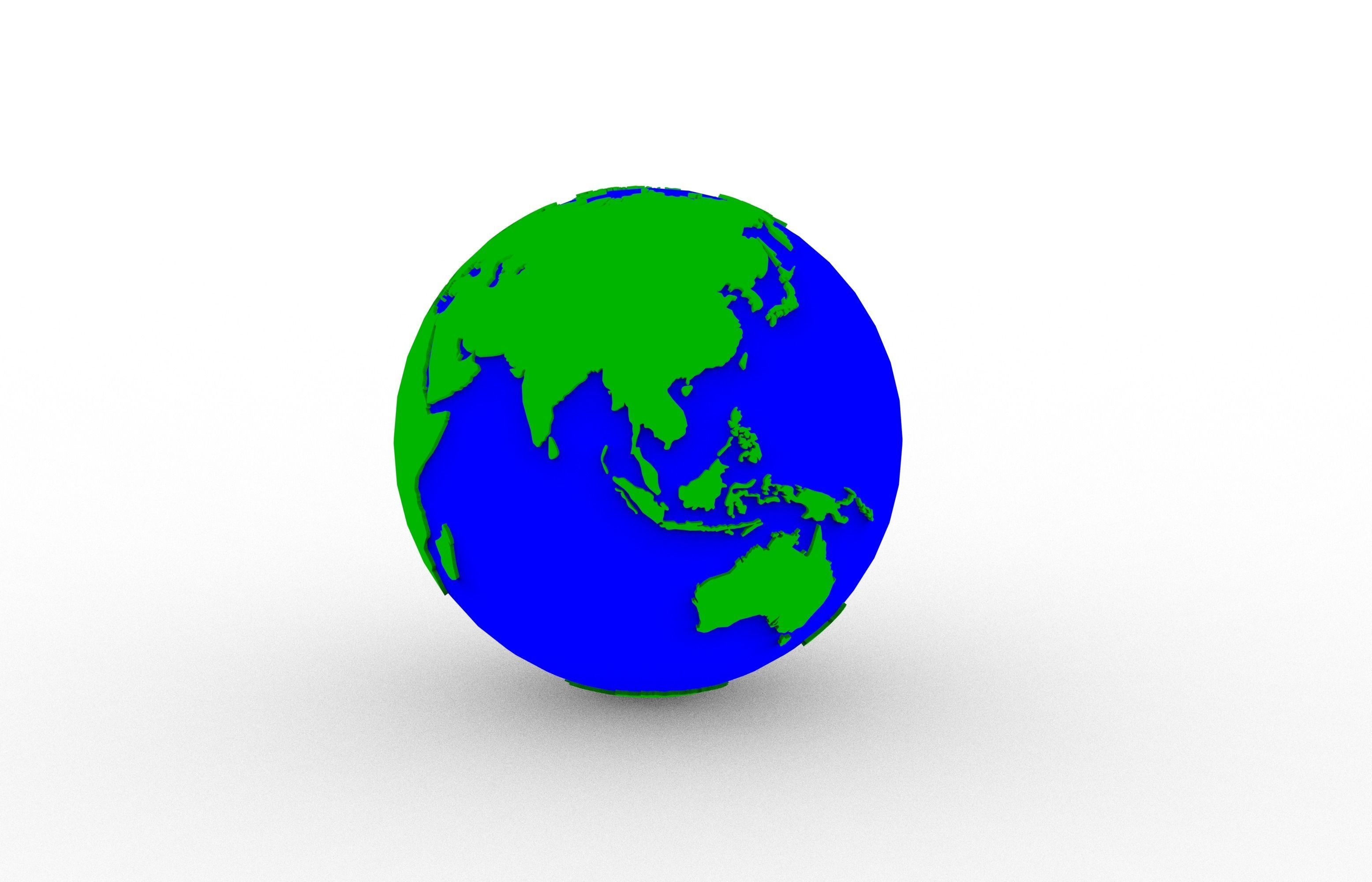 Earth globe 3D print model_24