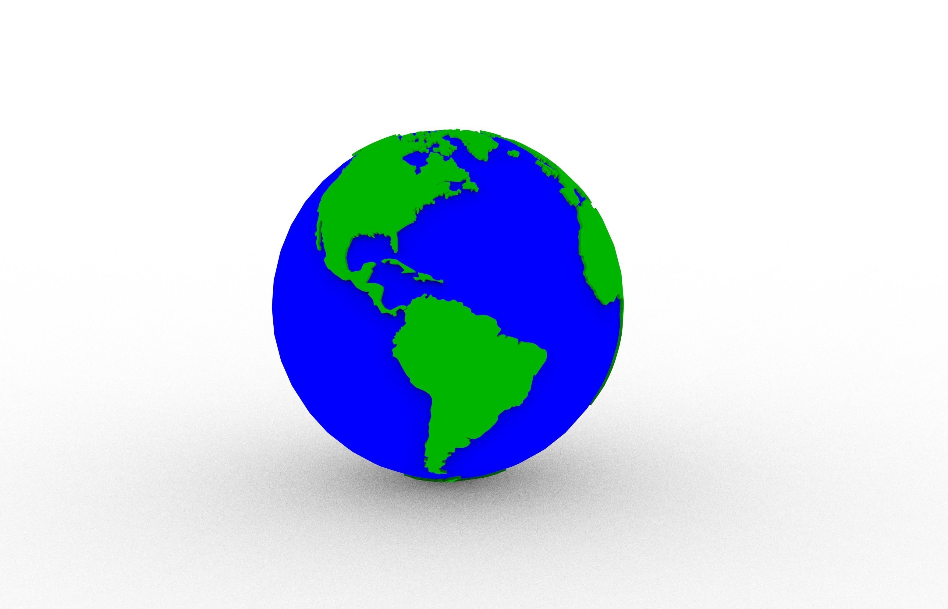 Earth globe 3D print model_33