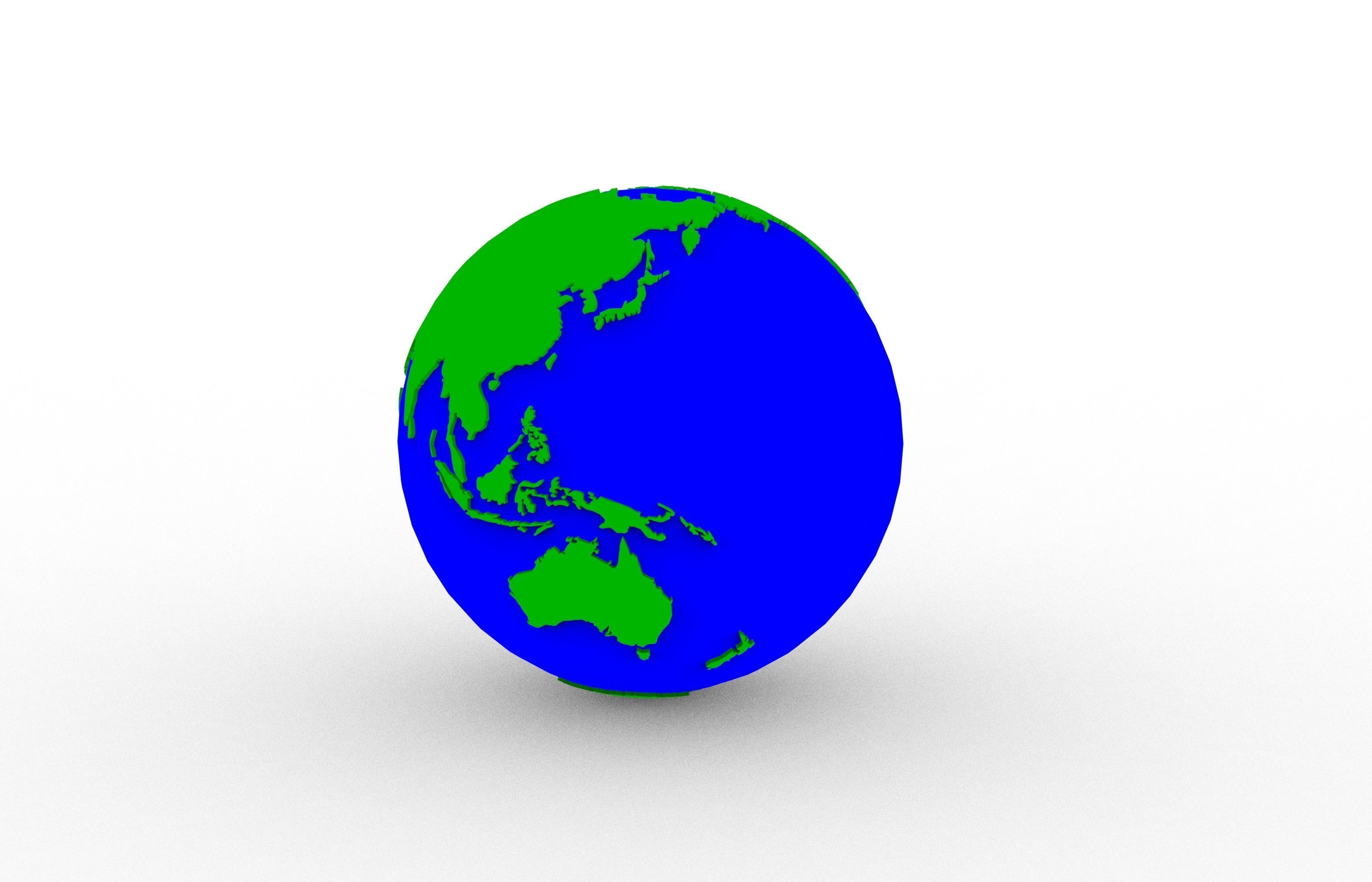 Earth globe 3D print model_26