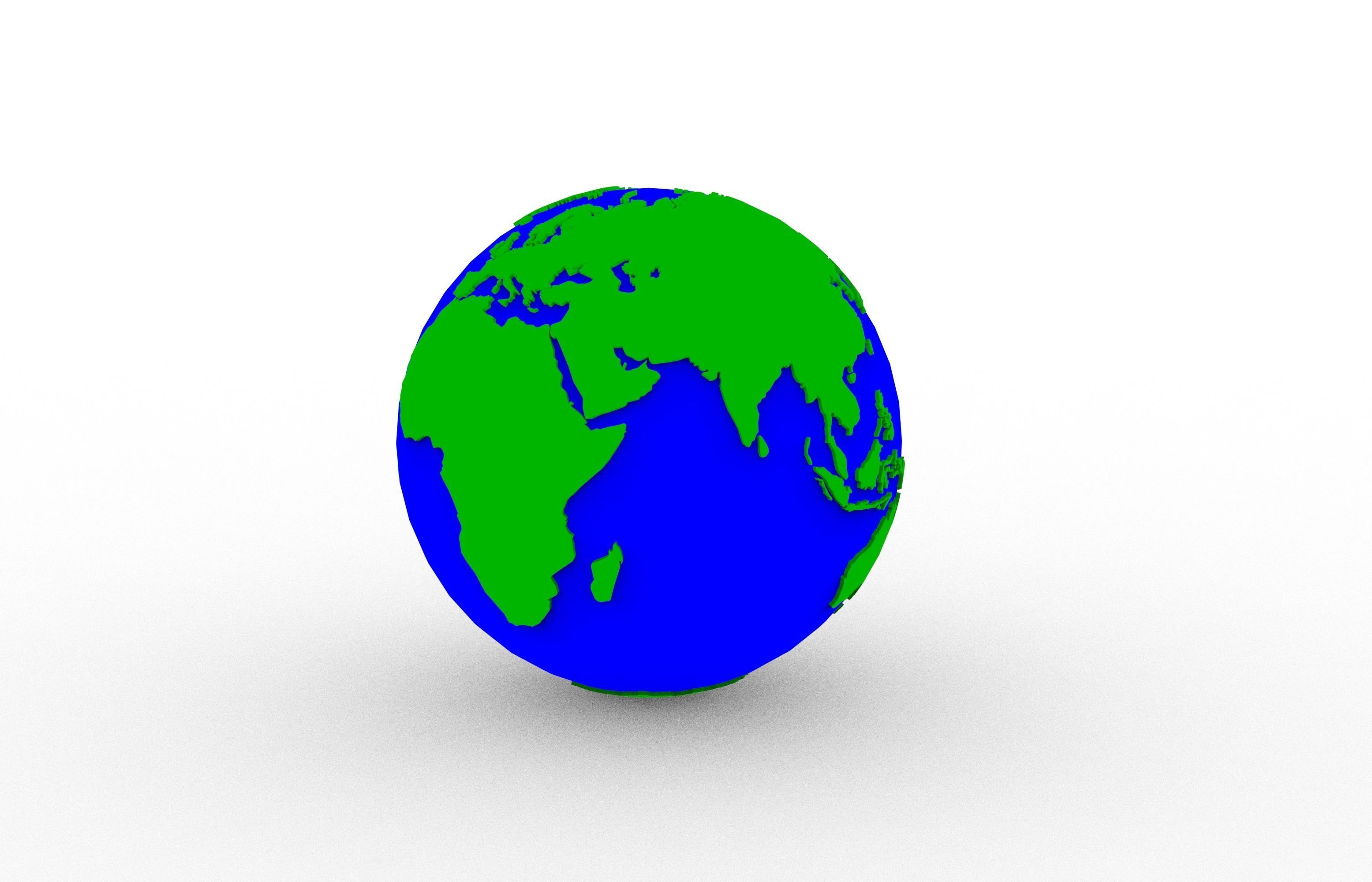 Earth globe 3D print model_22