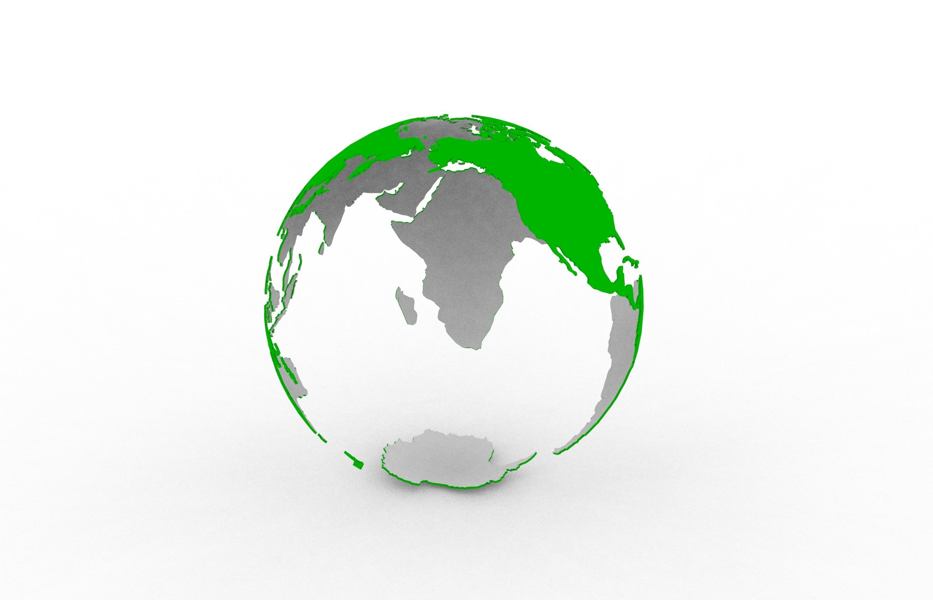 Earth globe 3D print model_13