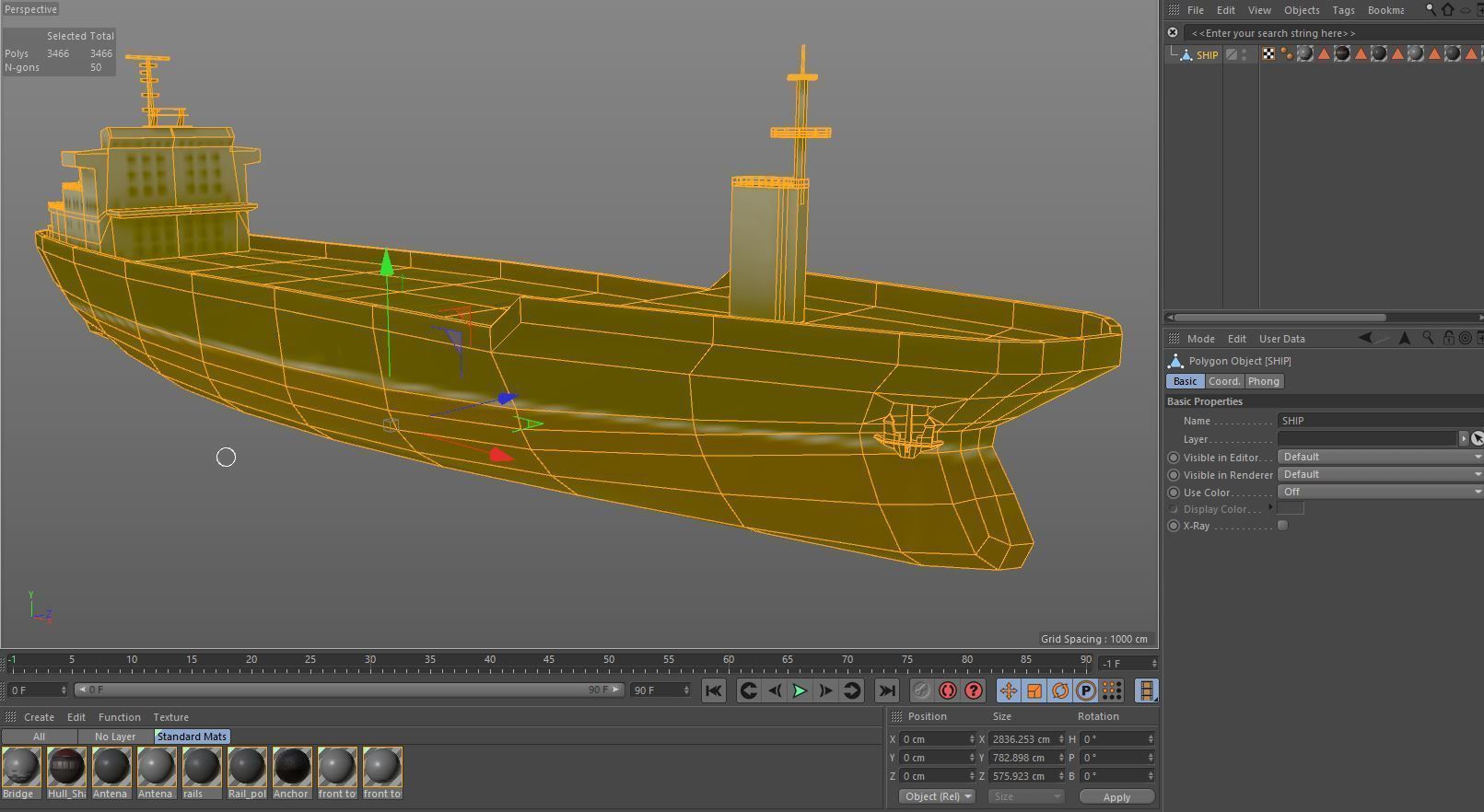 Cargo Ship  02 Low-poly 3D model_16
