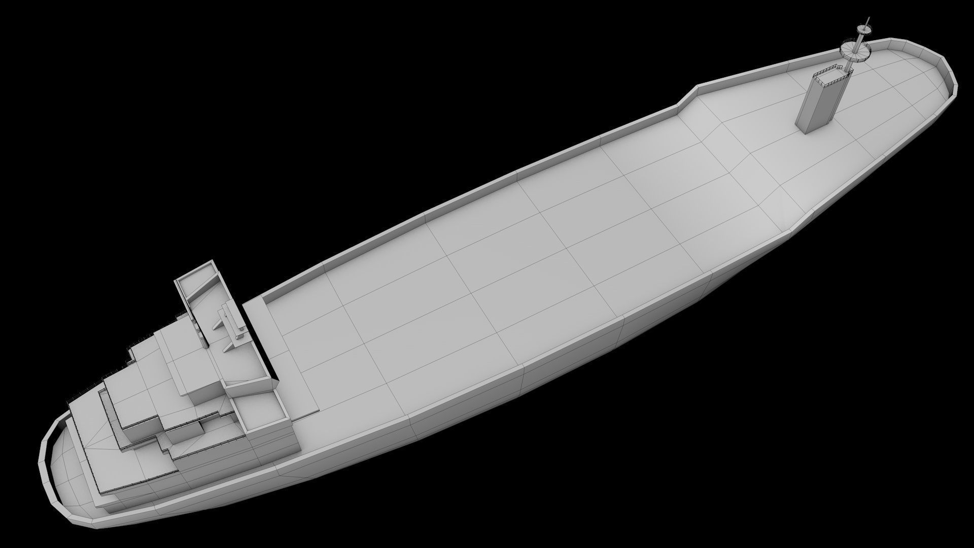 Cargo Ship  02 Low-poly 3D model_12