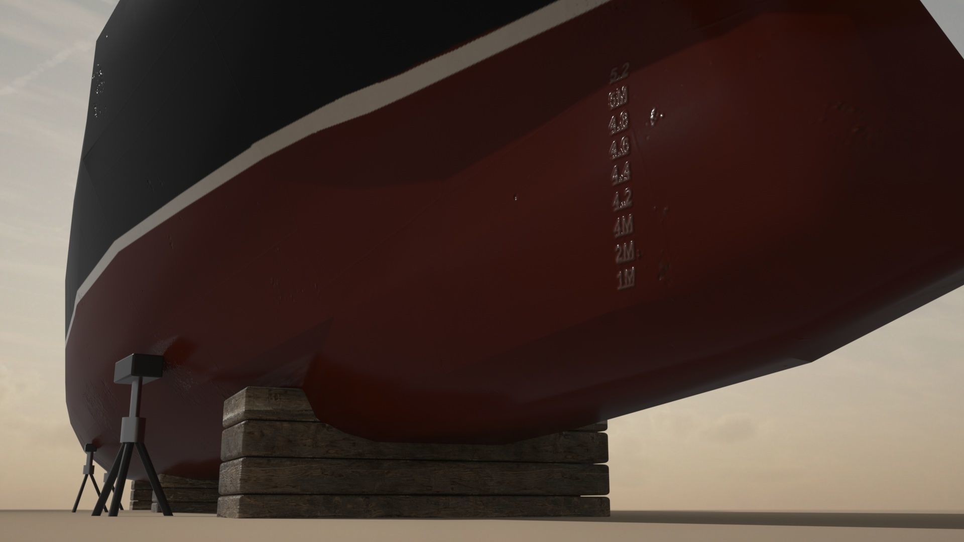 Cargo Ship  02 Low-poly 3D model_7