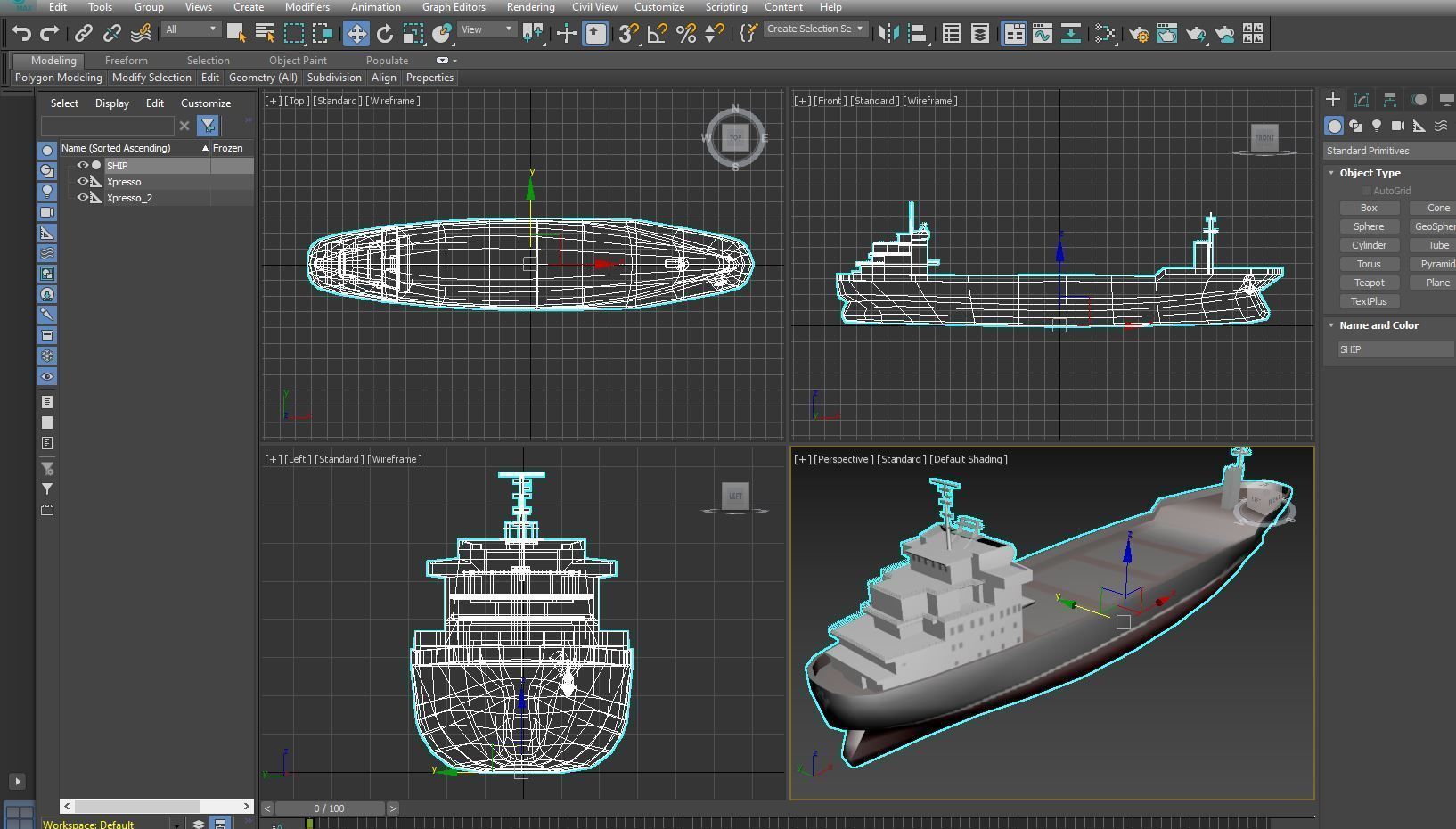 Cargo Ship  02 Low-poly 3D model_18