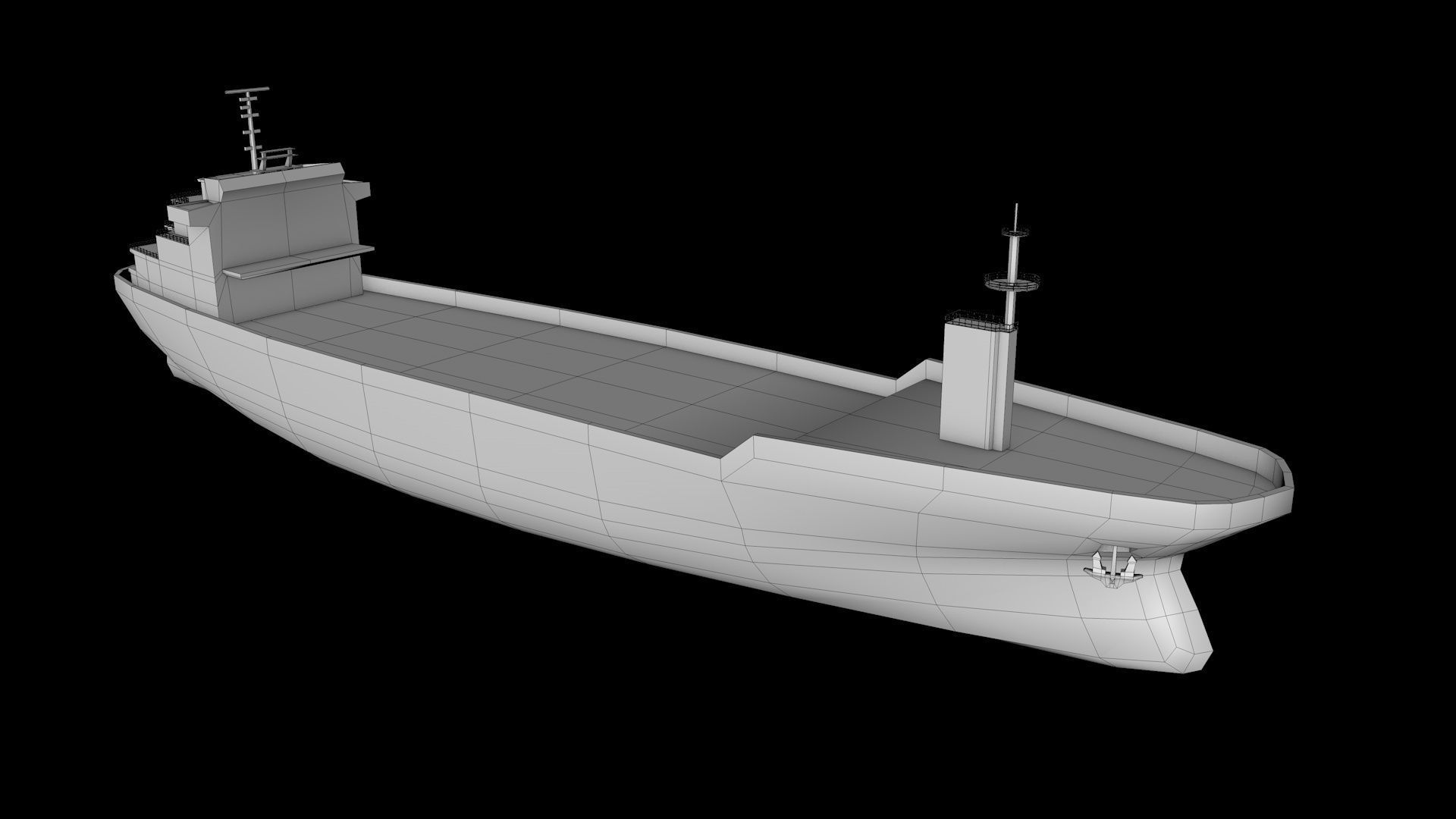 Cargo Ship  02 Low-poly 3D model_9