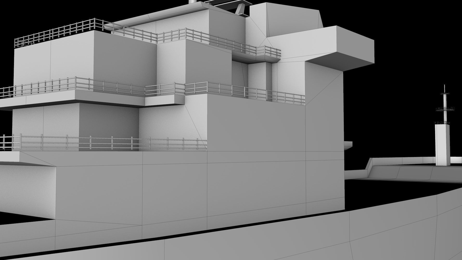 Cargo Ship  02 Low-poly 3D model_13