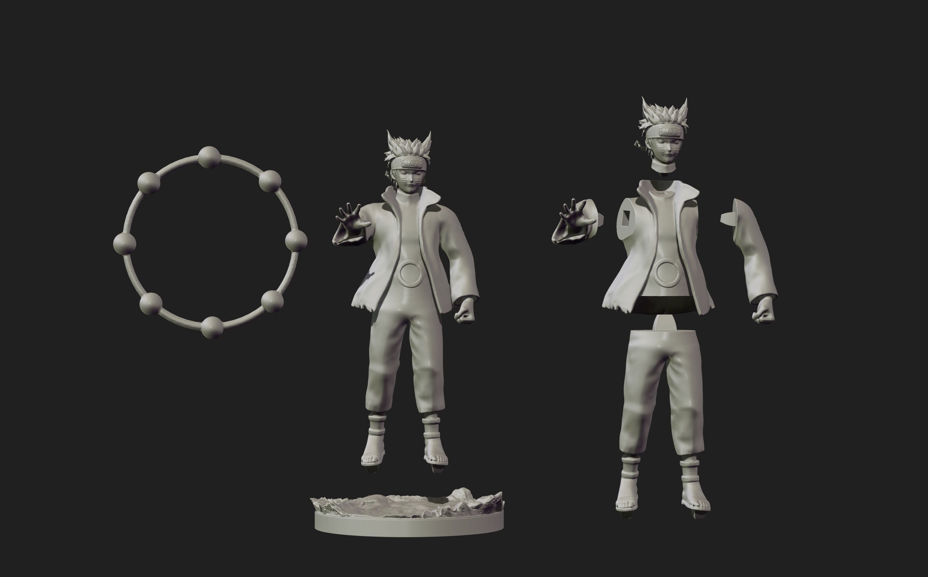 naruto six paths figurine 3d print 3D print model_8