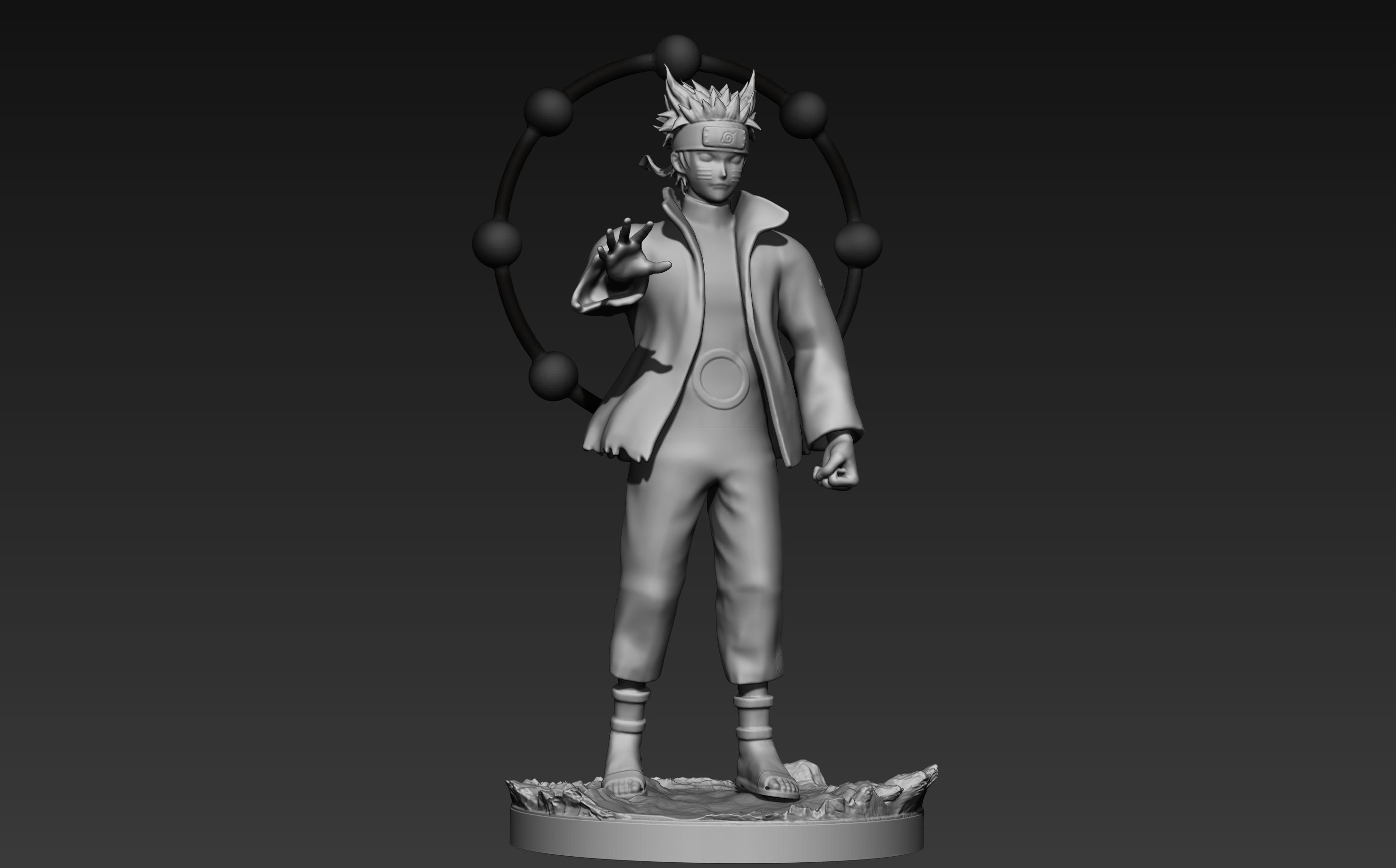 naruto six paths figurine 3d print 3D print model_2