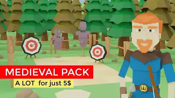Medieval Pack - Low Poly 3D Models