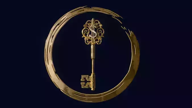 Key  pendant ornament jewelery 3D