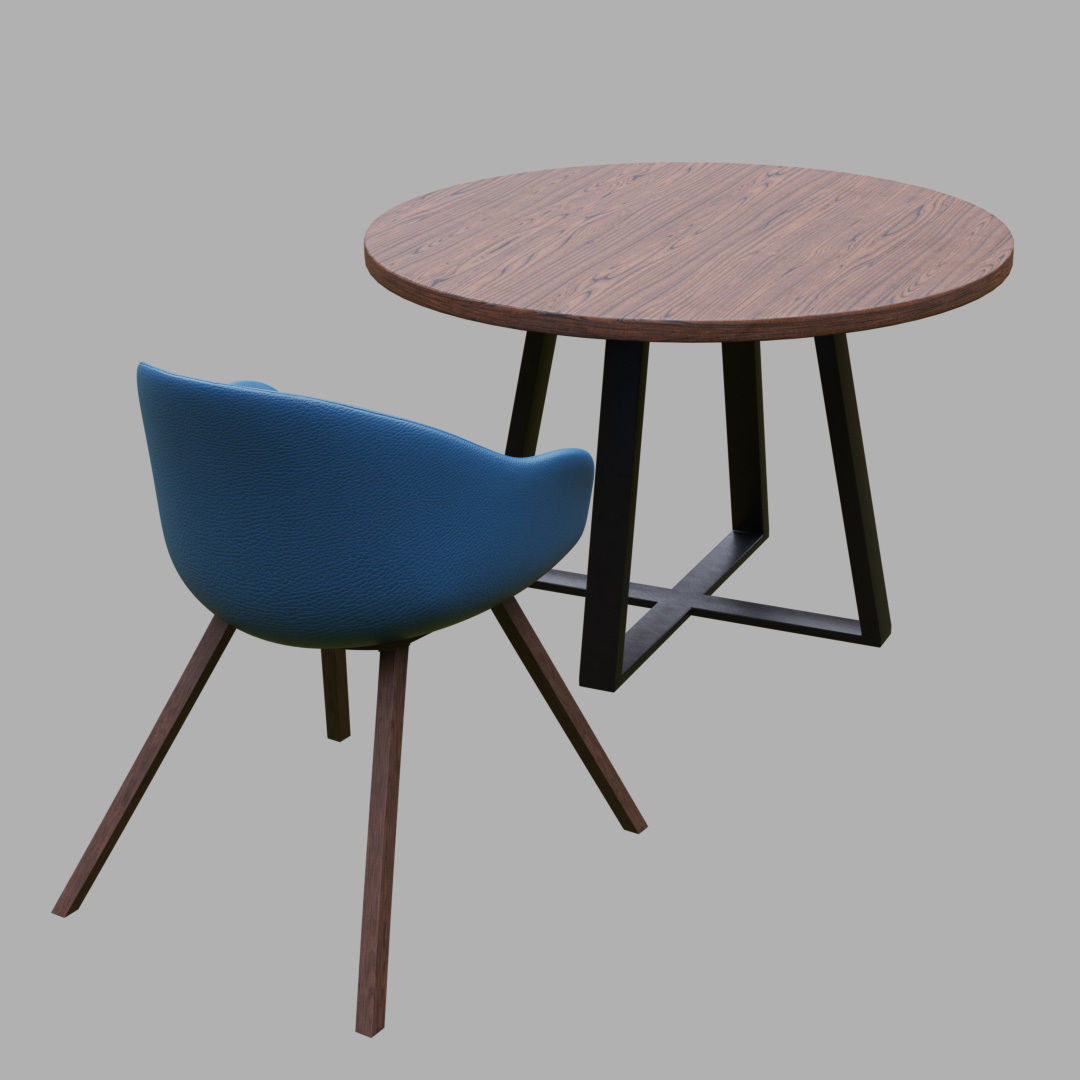 Cafe Seating setup 3D model_4