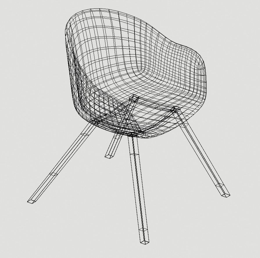 Cafe Seating setup 3D model_13