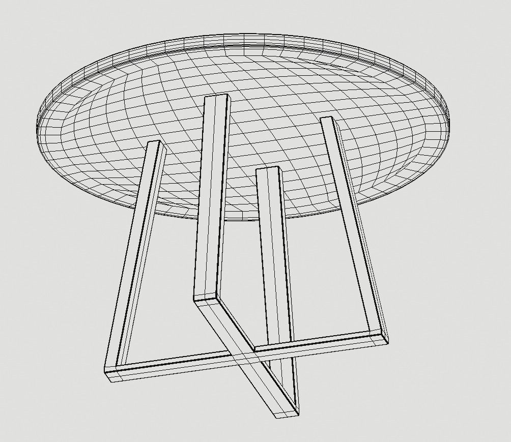 Cafe Seating setup 3D model_10