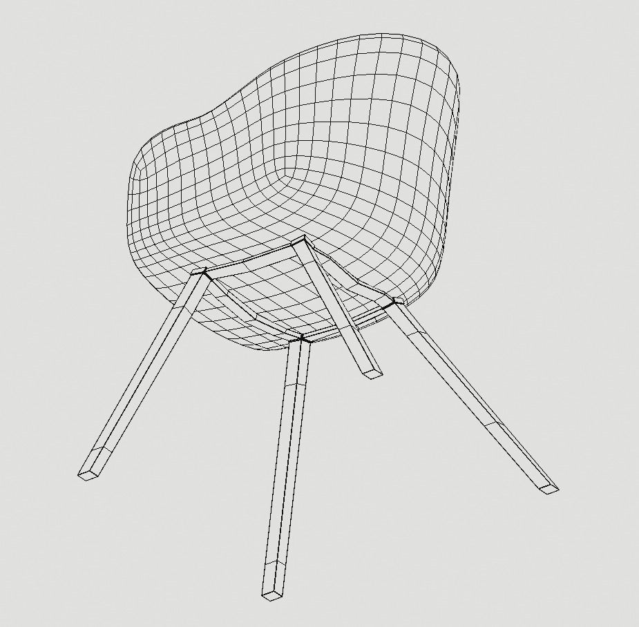 Cafe Seating setup 3D model_12