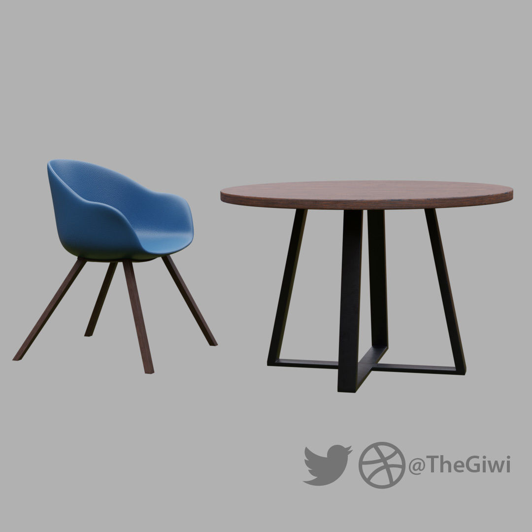 Cafe Seating setup 3D model_3