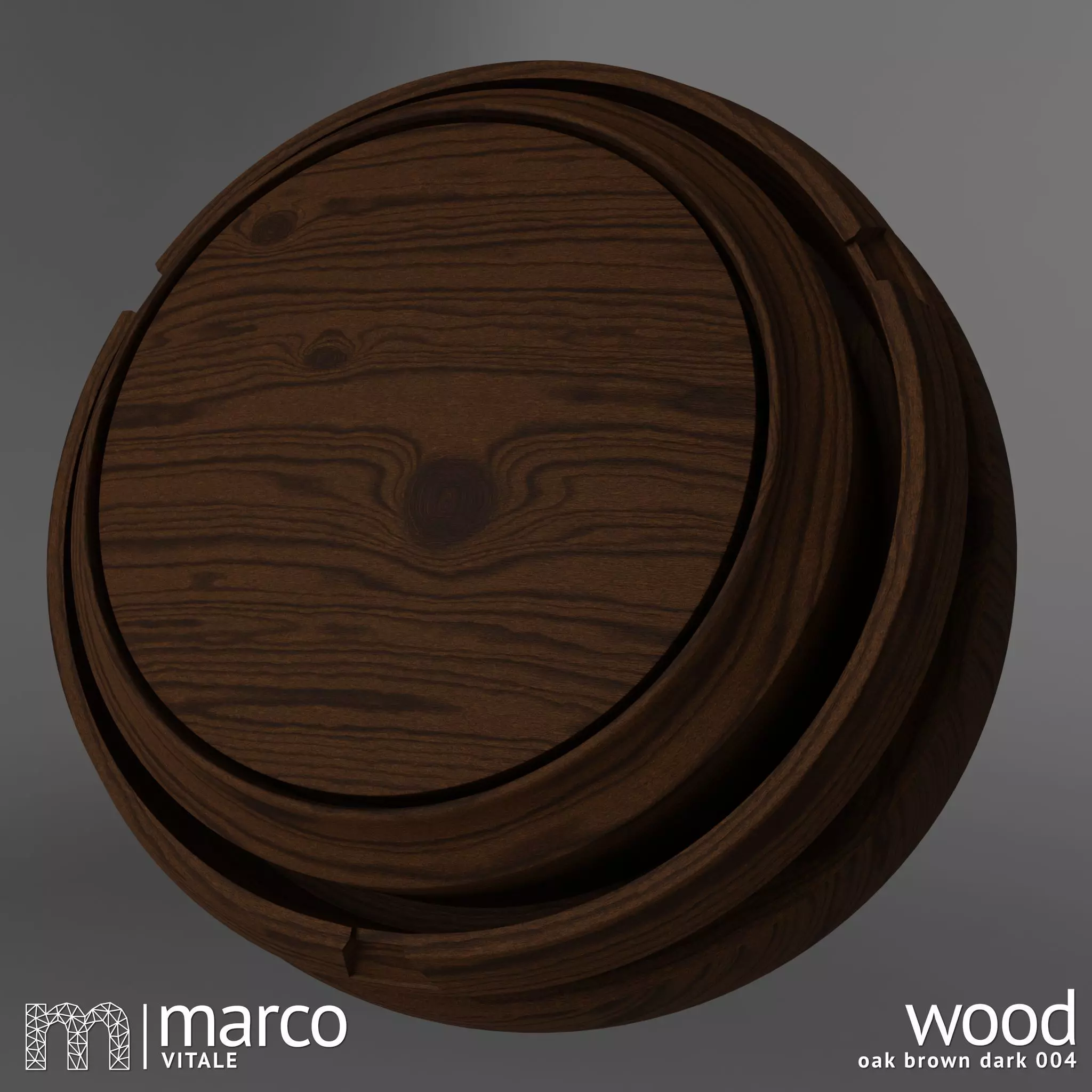 Seamless PBR Wood - Oak Brown Dark 004 Texture