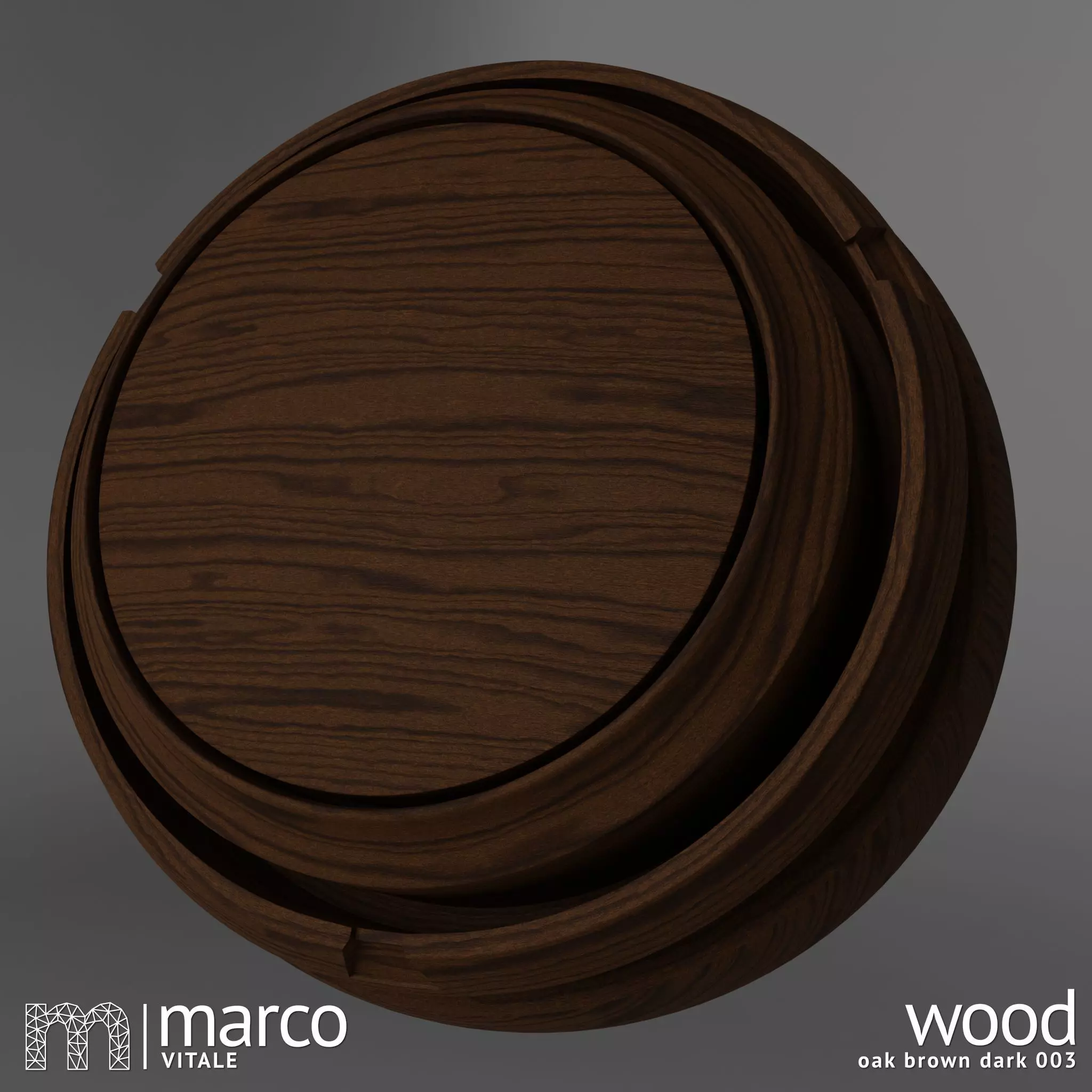 Seamless PBR Wood - Oak Brown Dark 003 Texture_0