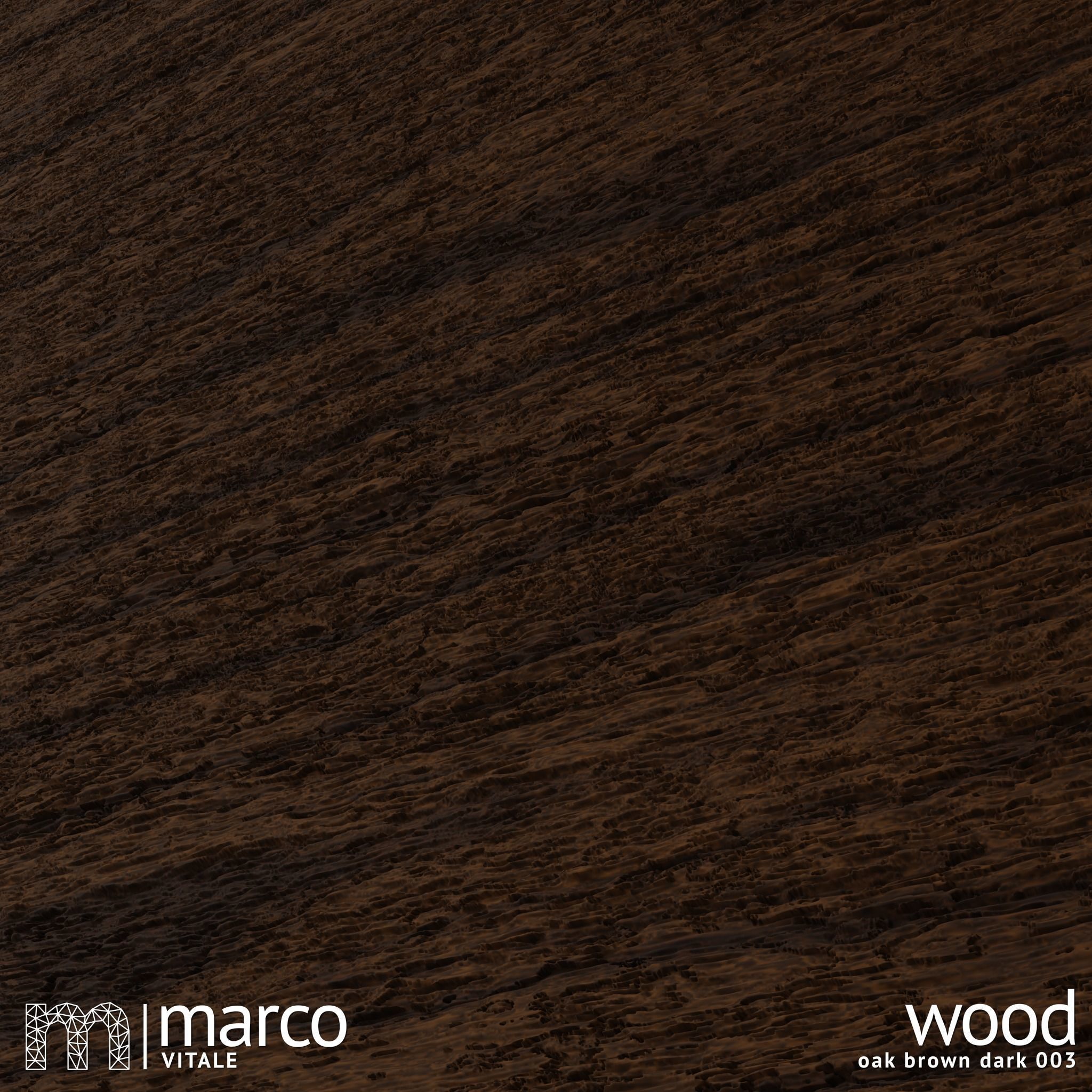 Seamless PBR Wood - Oak Brown Dark 003 Texture_3