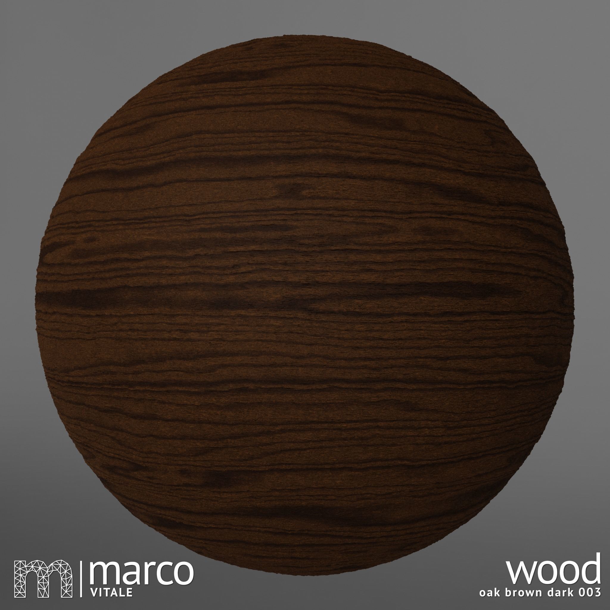 Seamless PBR Wood - Oak Brown Dark 003 Texture_1