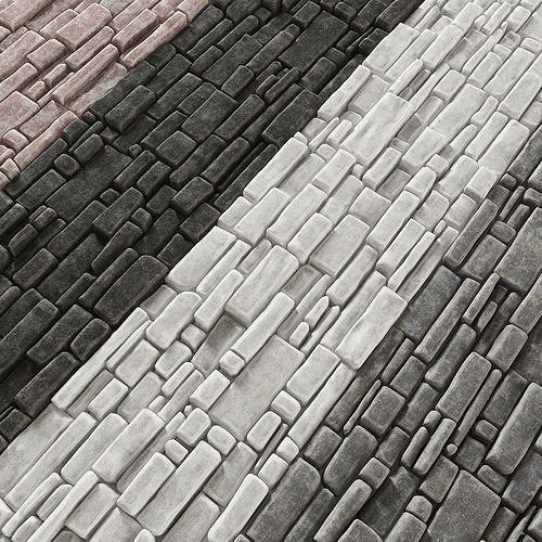 Paving brick smooth 3D model
