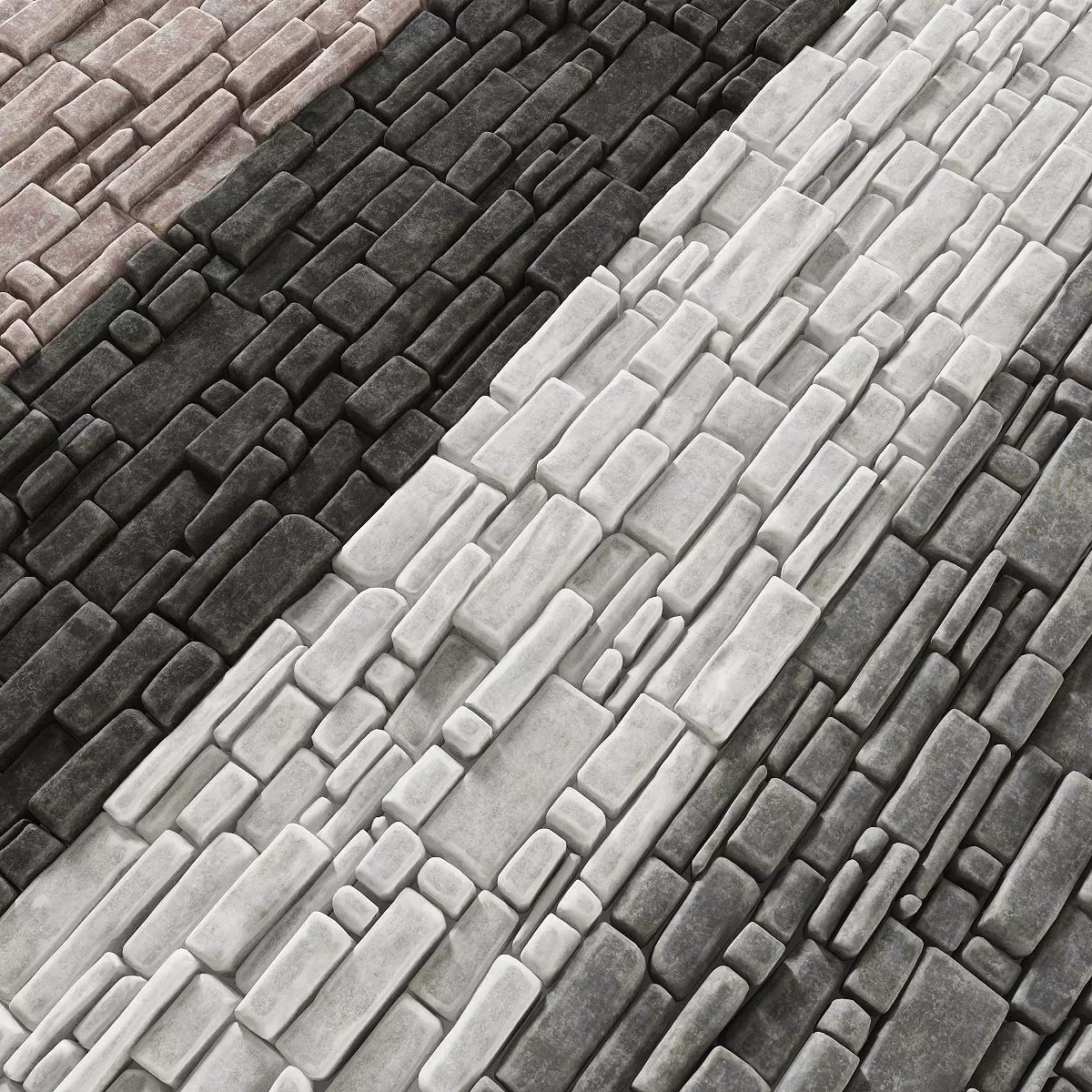Paving brick smooth 3D model_0