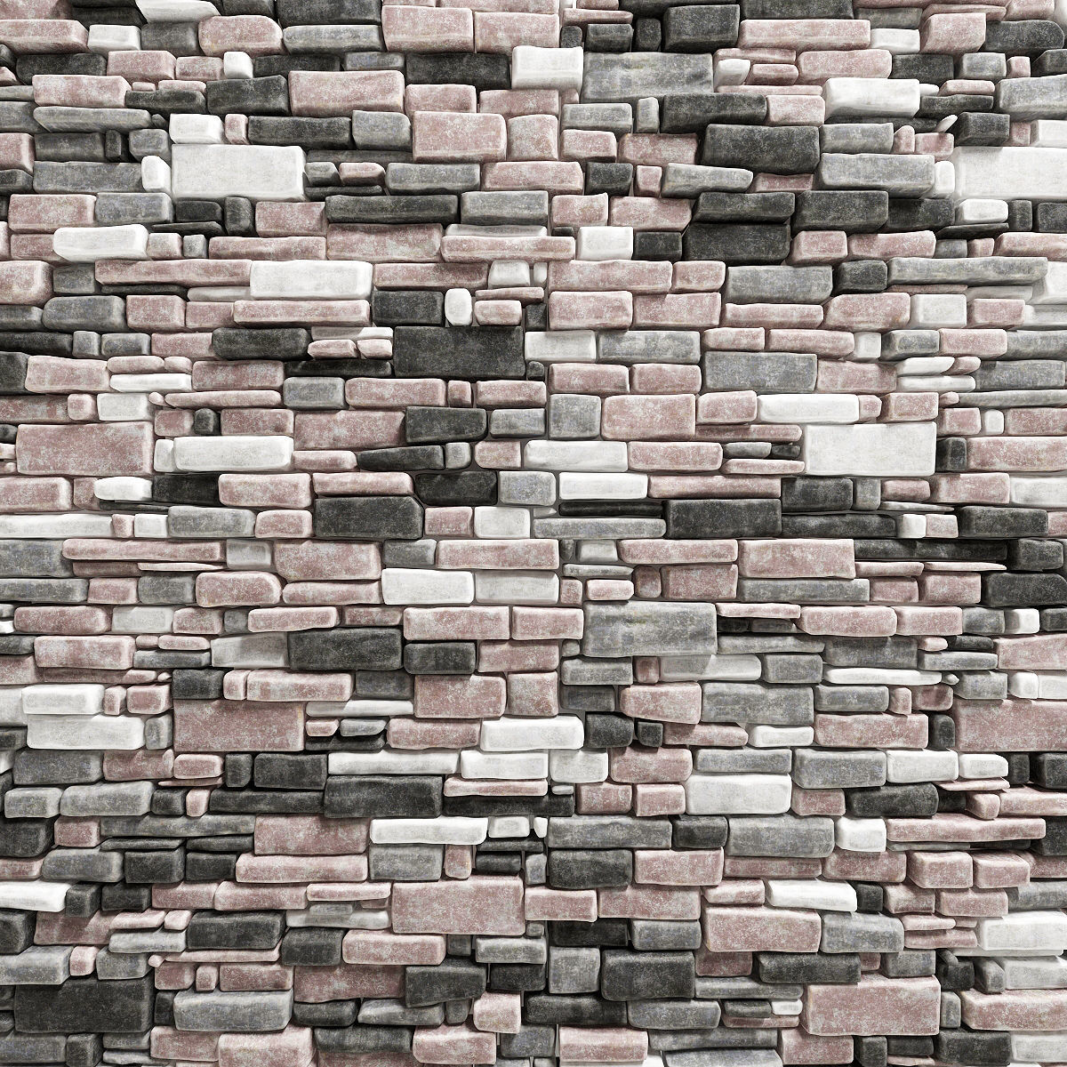 Paving brick smooth 3D model_5