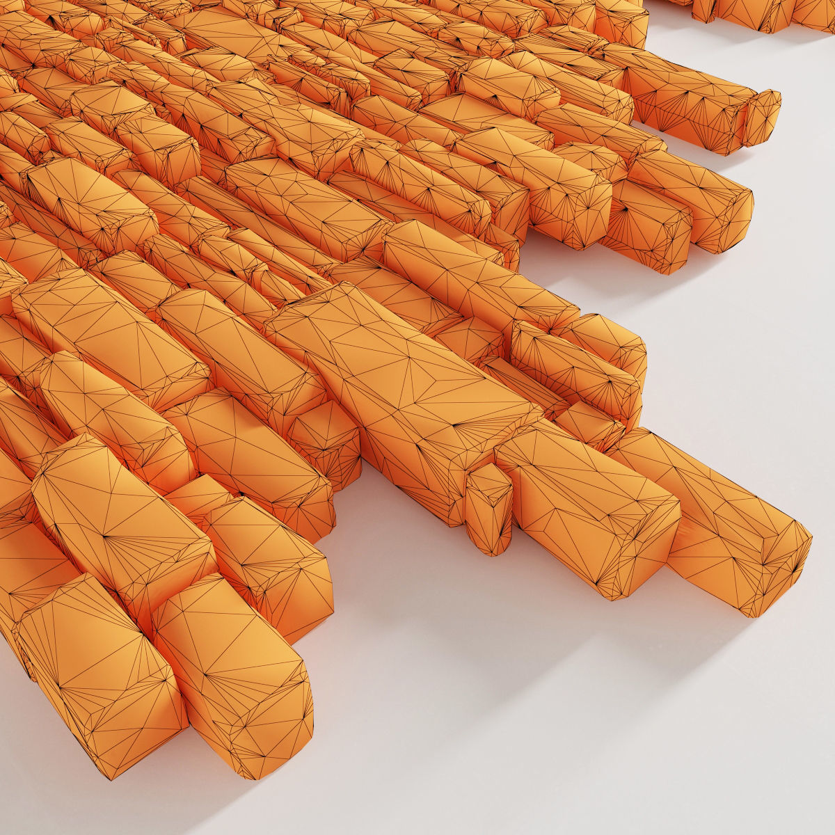 Paving brick smooth 3D model_8