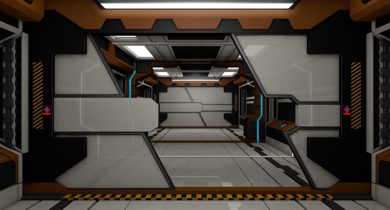 Sci Fi Corridor 3D model_7