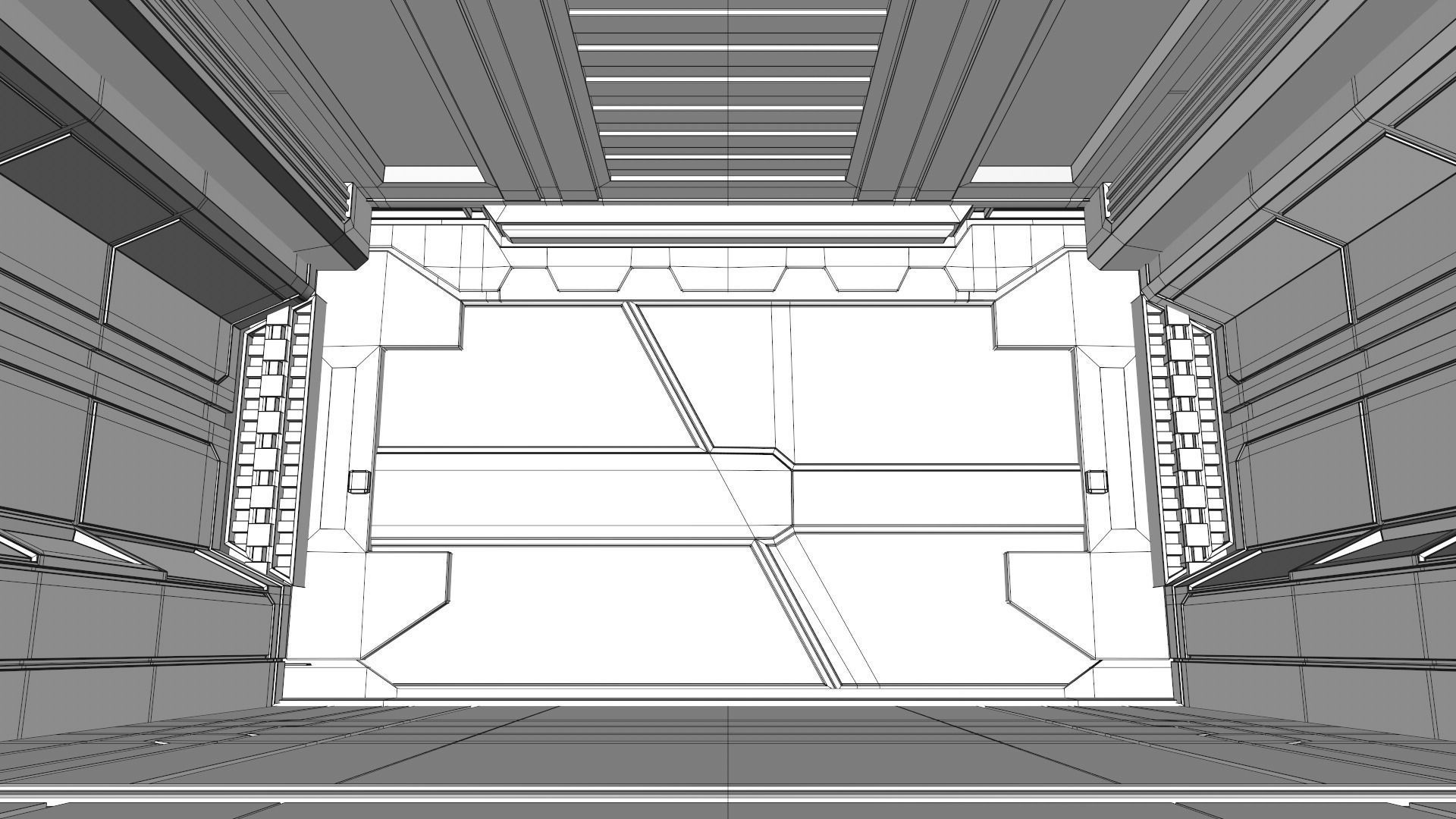 Sci Fi Corridor 3D model_14