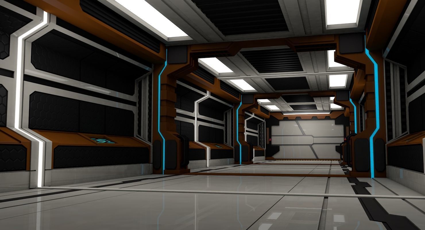 Sci Fi Corridor 3D model_4