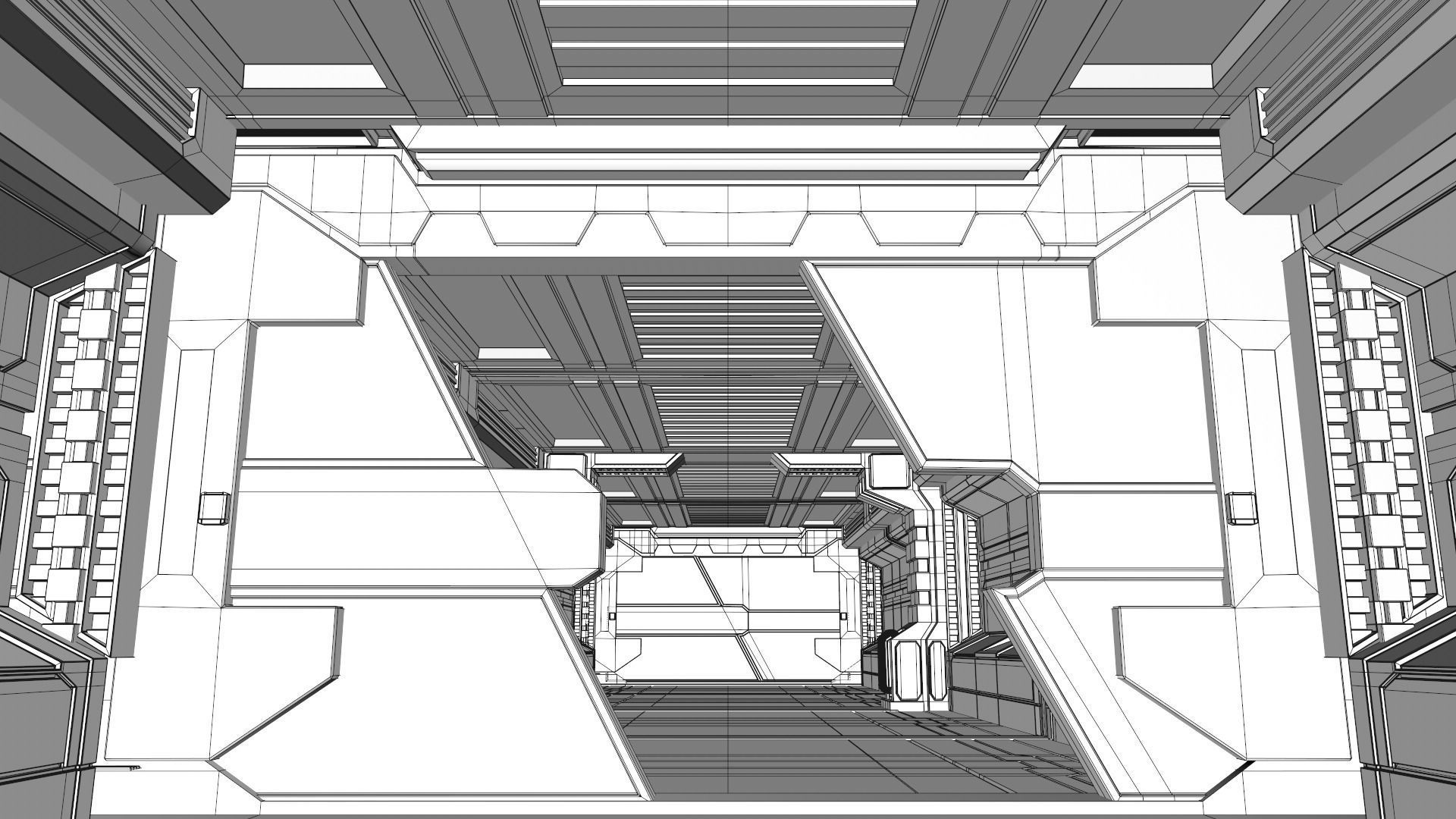 Sci Fi Corridor 3D model_16