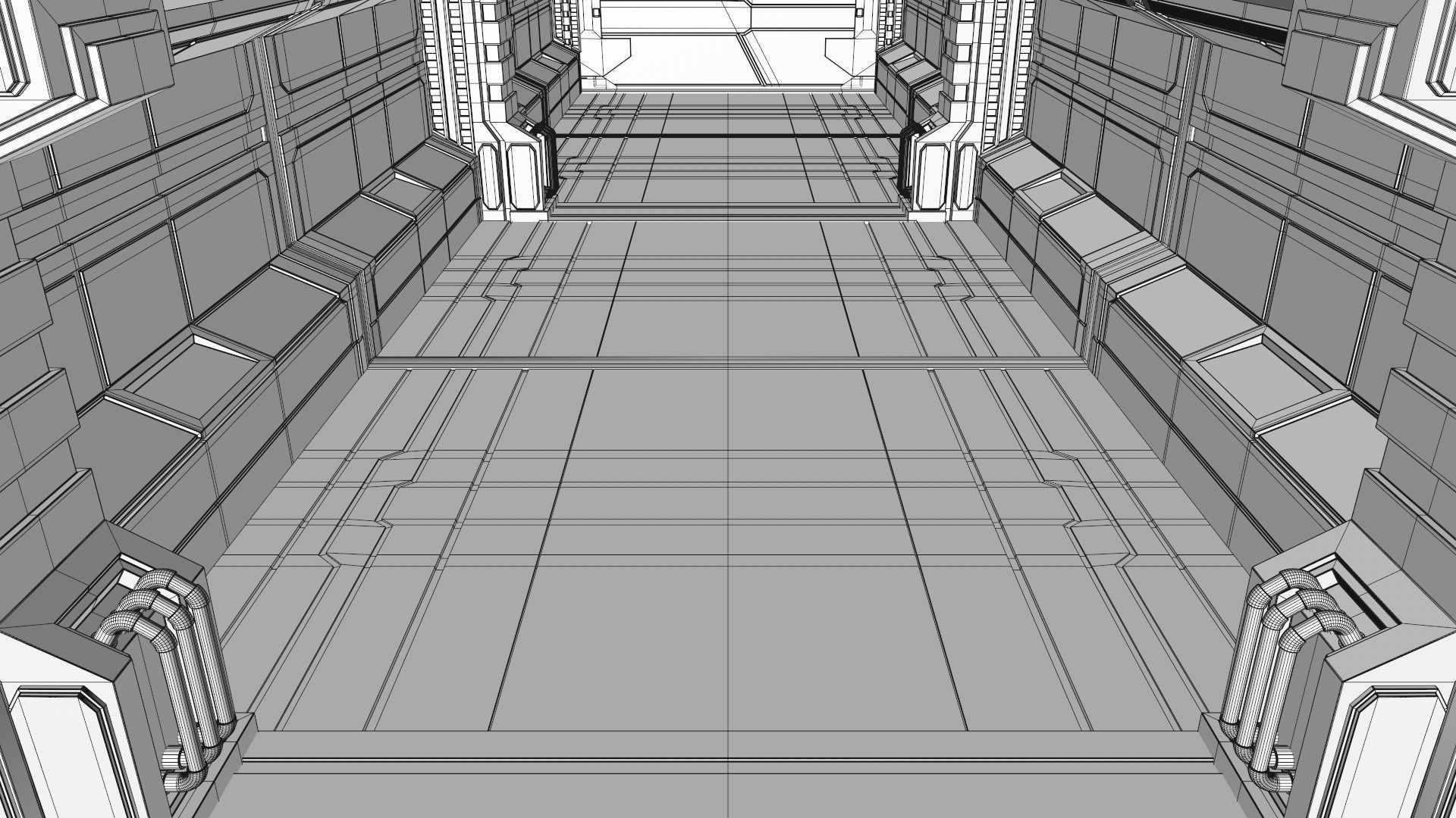 Sci Fi Corridor 3D model_12
