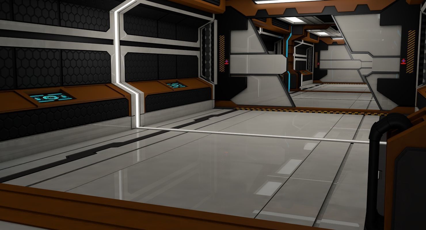 Sci Fi Corridor 3D model_6
