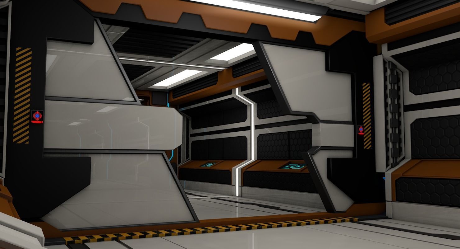 Sci Fi Corridor 3D model_8