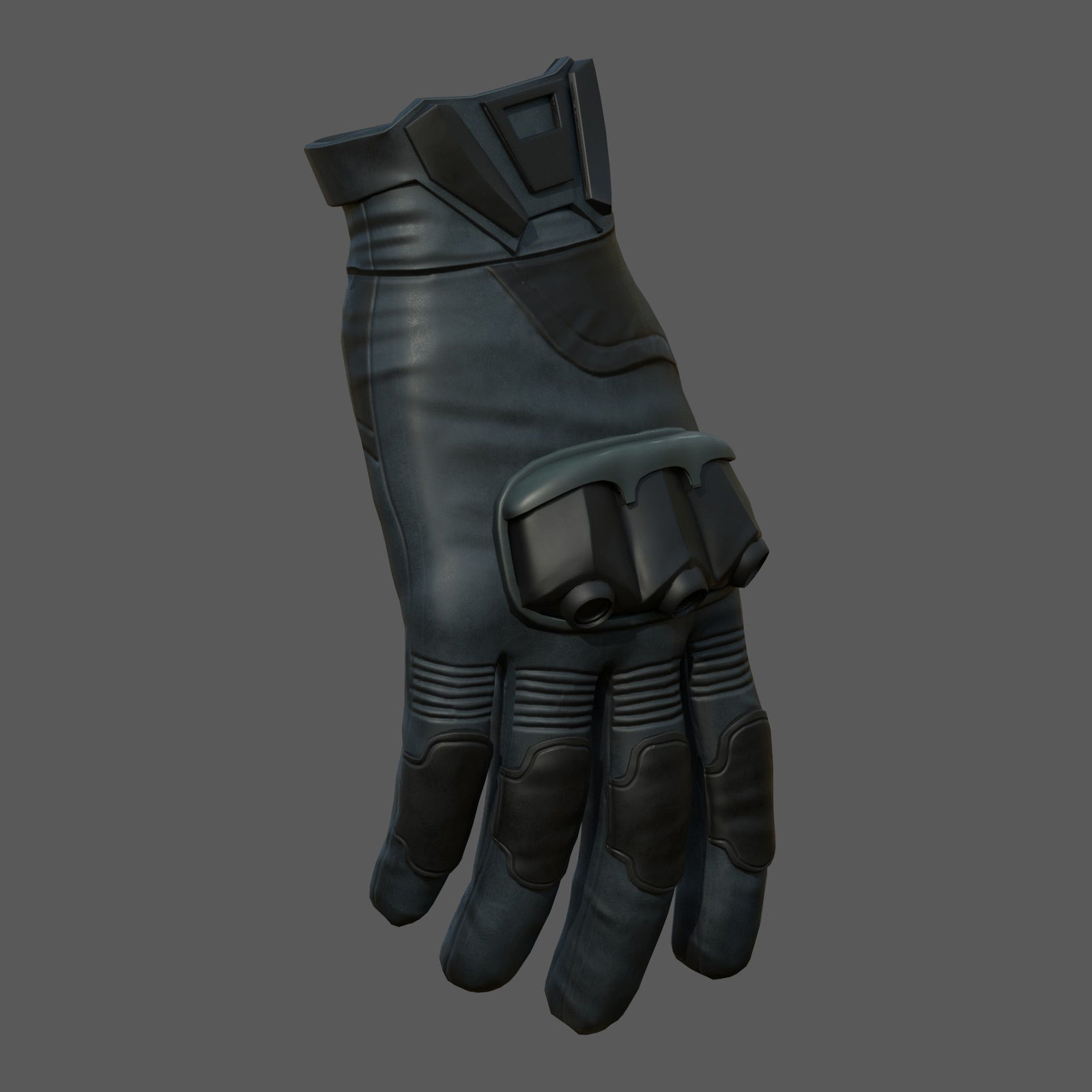 Gloves military combat soldier armor scifi low poly  Low-poly 3D model_2