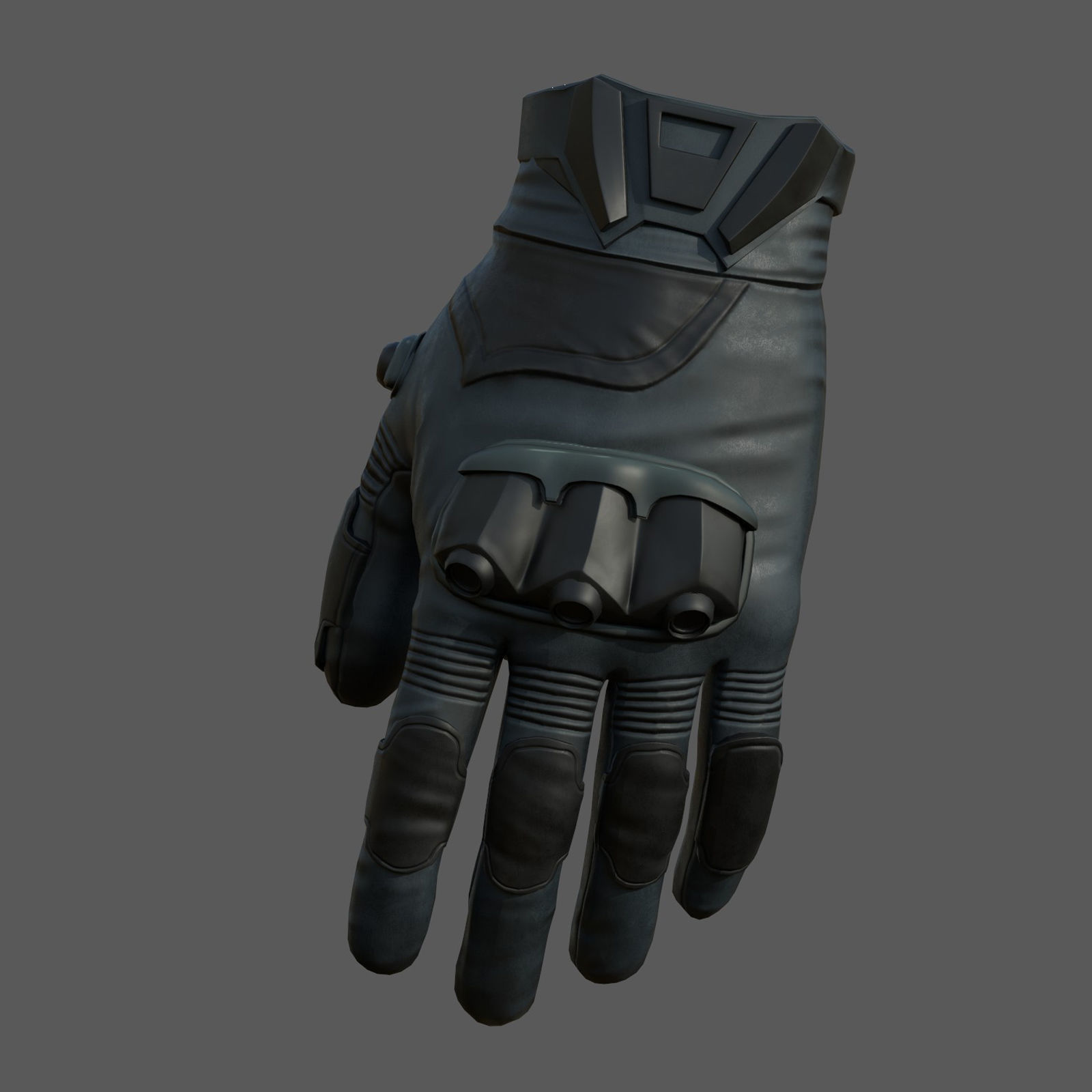 Gloves military combat soldier armor scifi low poly  Low-poly 3D model_6