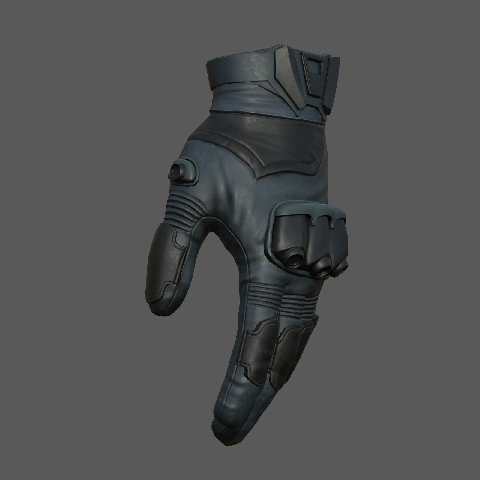 Gloves military combat soldier armor scifi low poly  Low-poly 3D model_5