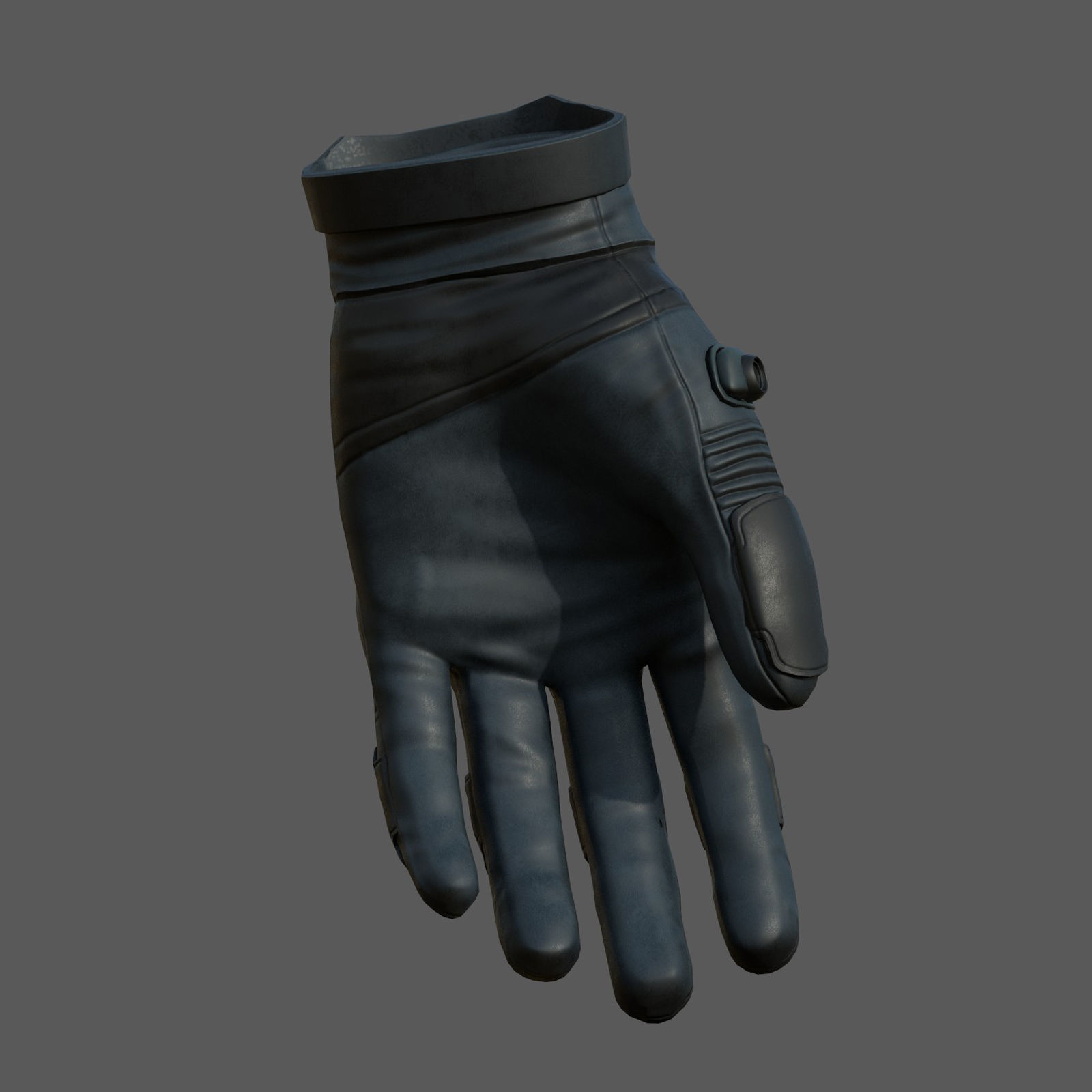 Gloves military combat soldier armor scifi low poly  Low-poly 3D model_3