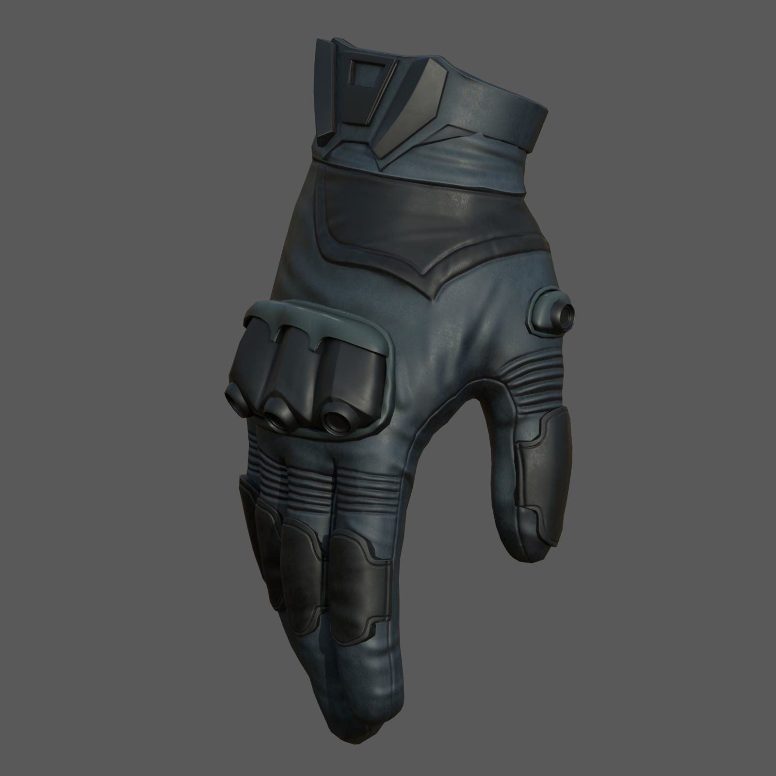 Gloves military combat soldier armor scifi low poly  Low-poly 3D model_1