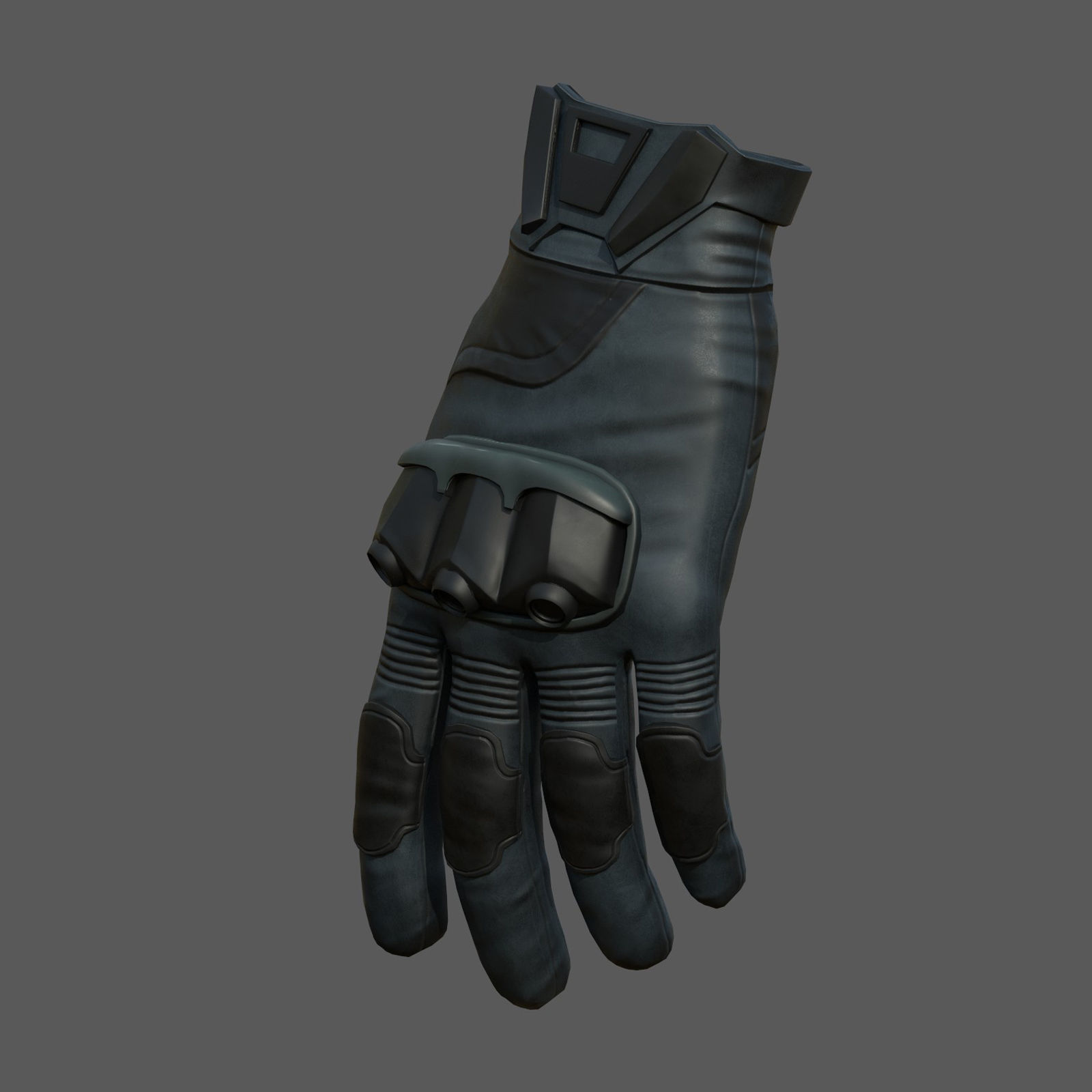 Gloves military combat soldier armor scifi low poly  Low-poly 3D model_4