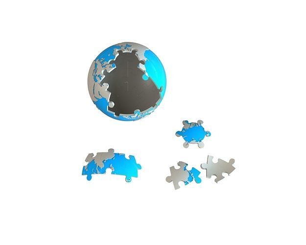 Earth puzzle 3D print model